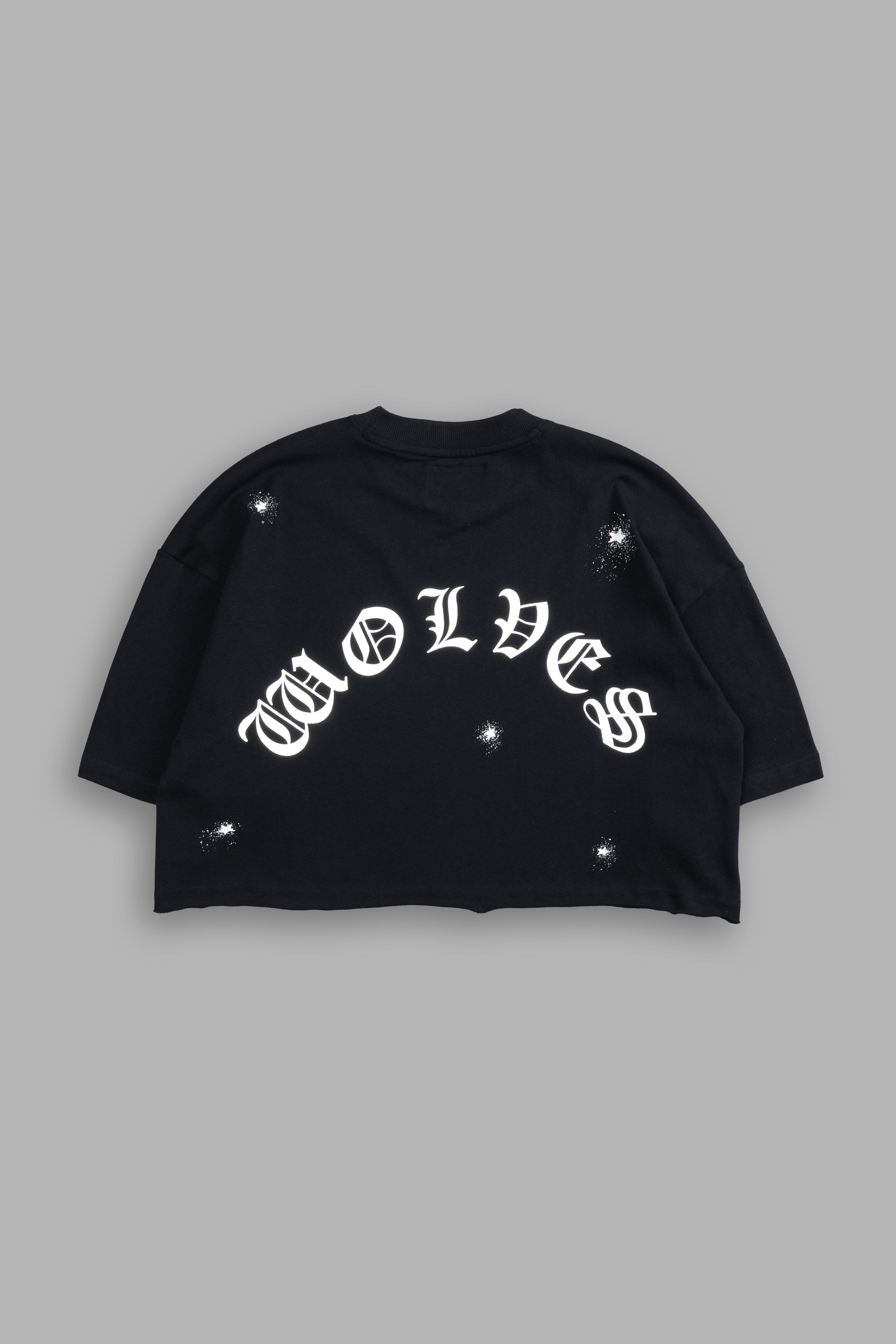 Moonlight "Premium" Oversized (Cropped) Tee in Black