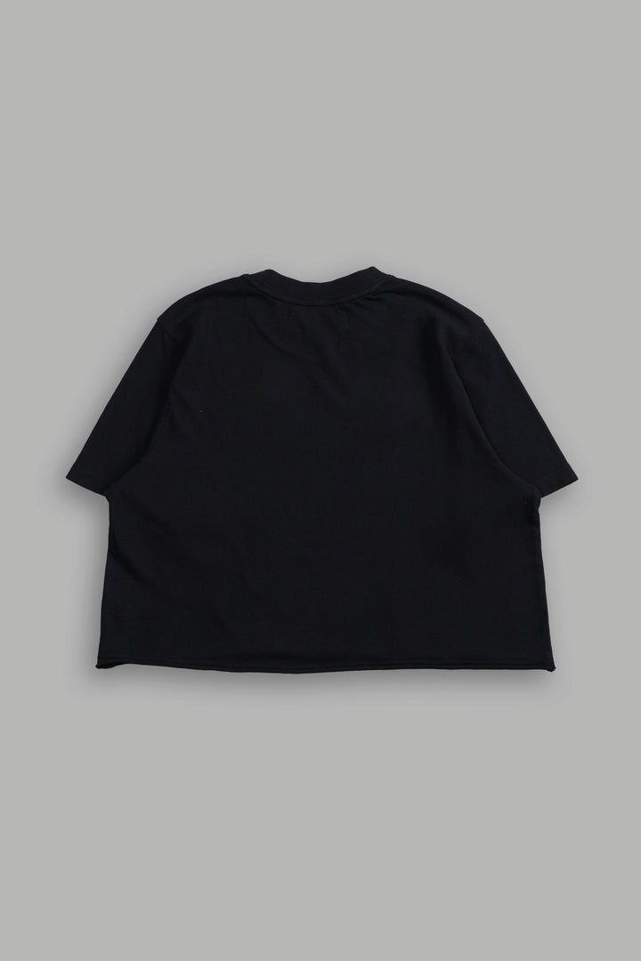 Crystal Code "Premium" Oversized (Cropped) Tee in Black