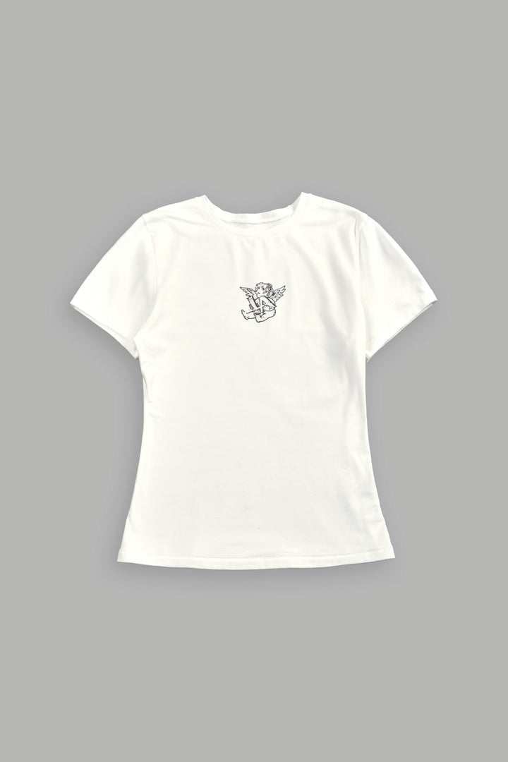 La Cherub Eden Ss Tee in Cream