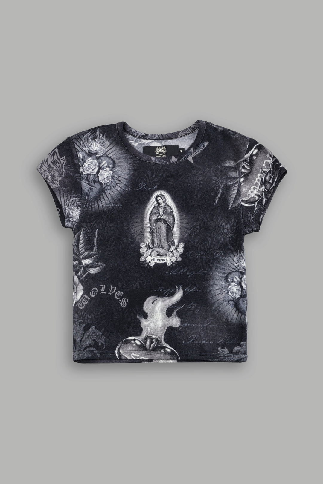 Sacred Path "Baby" Tee in Corazon de Oscuridad Tonal