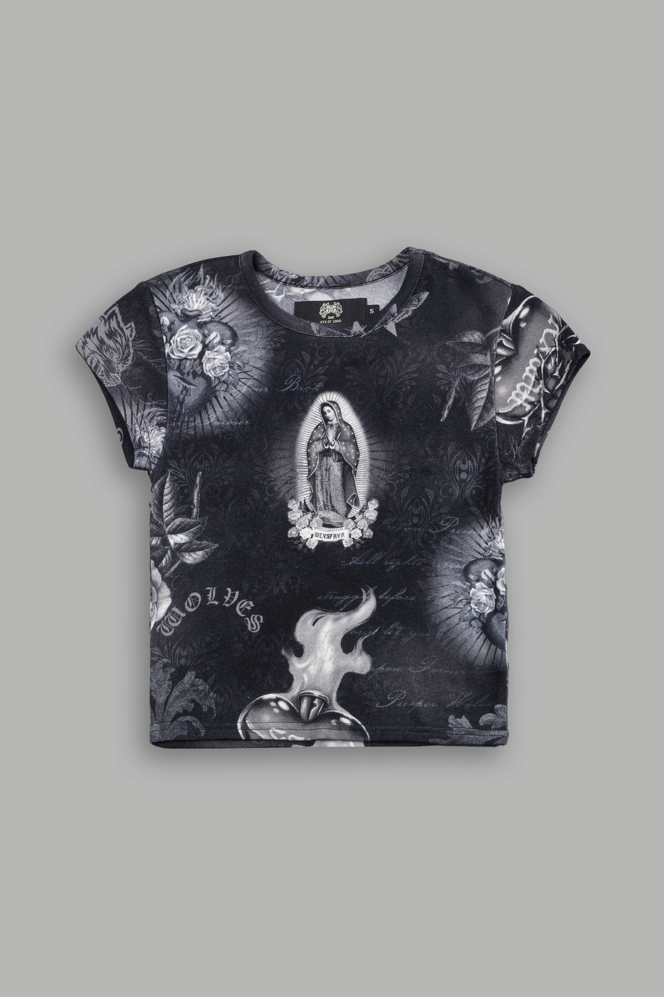 Sacred Path "Baby" Tee in Corazon de Oscuridad Tonal