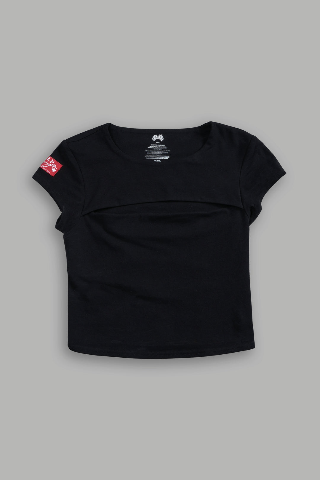 Moto Wolf Capsleeve Slash Tee in Black