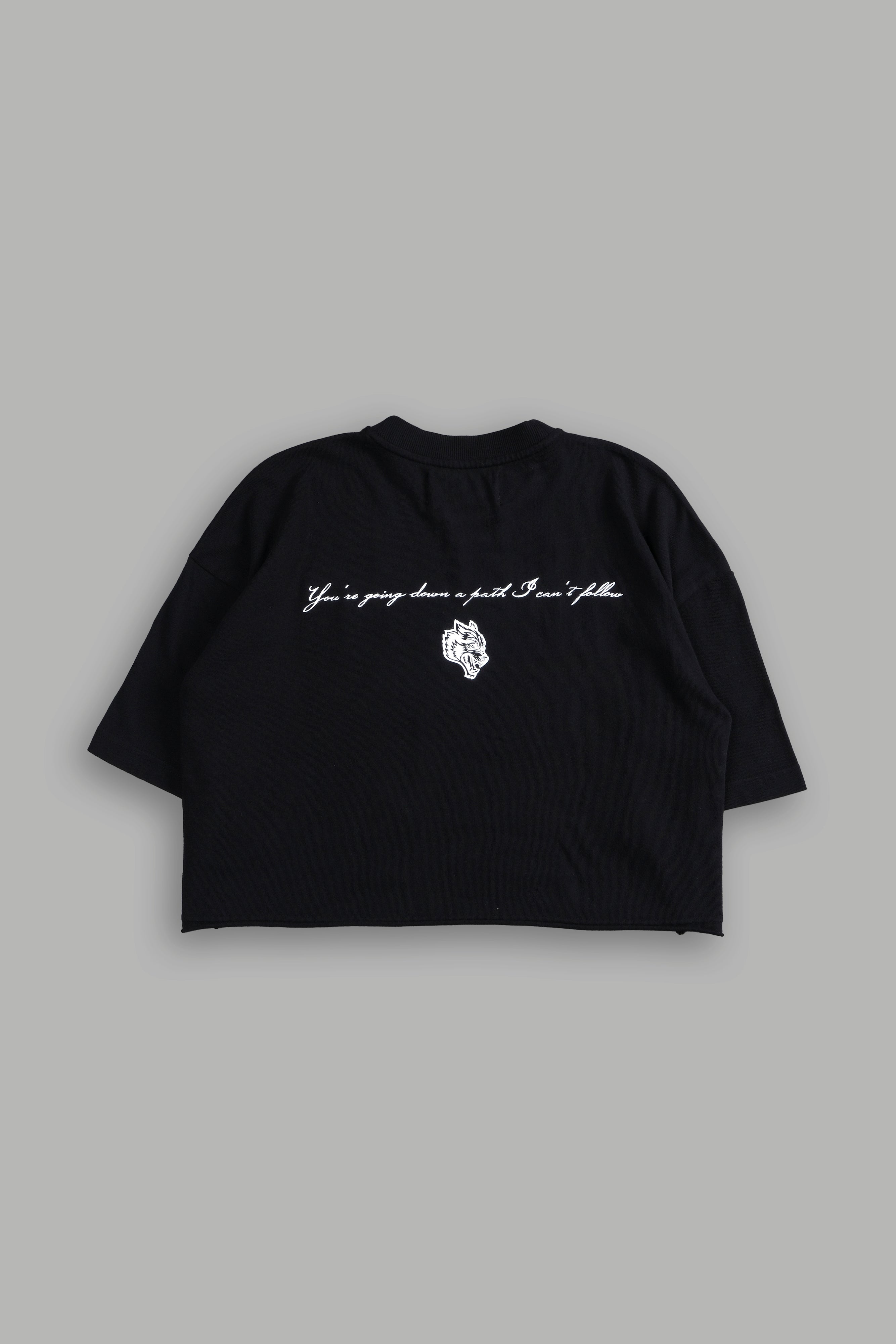 Padme "Premium" Oversized (Cropped) Tee in Black