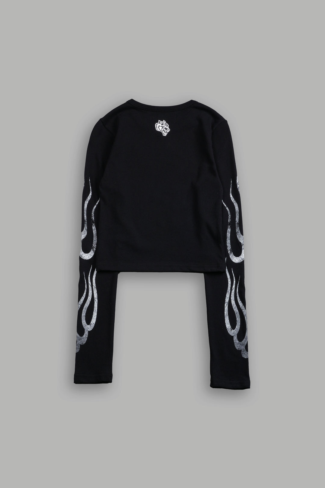 Wolves Flame L/S "Baby" Tee in Black