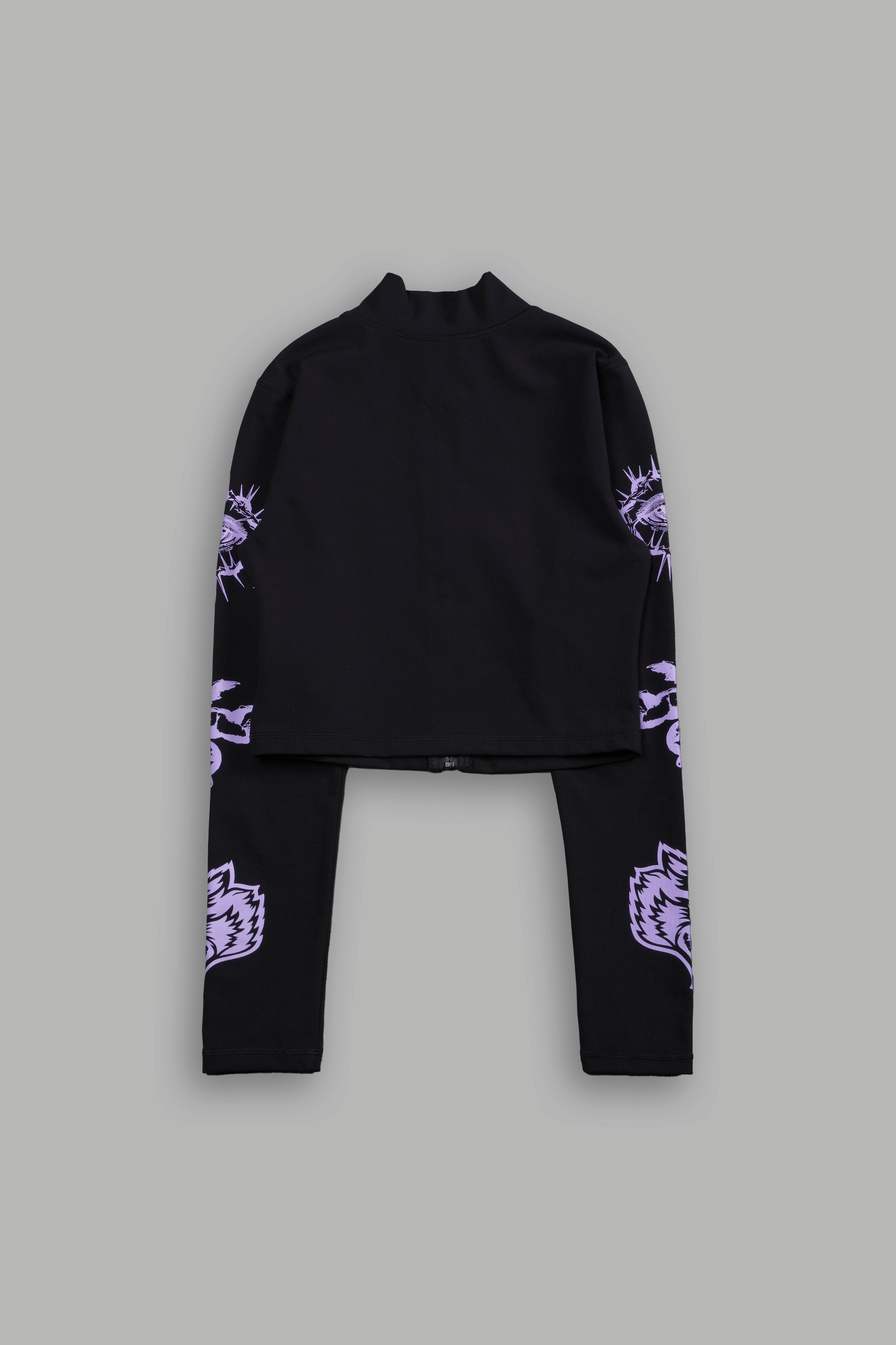 Guardian Cherub Tana "Energy" Zip Mockneck in Black/Purple