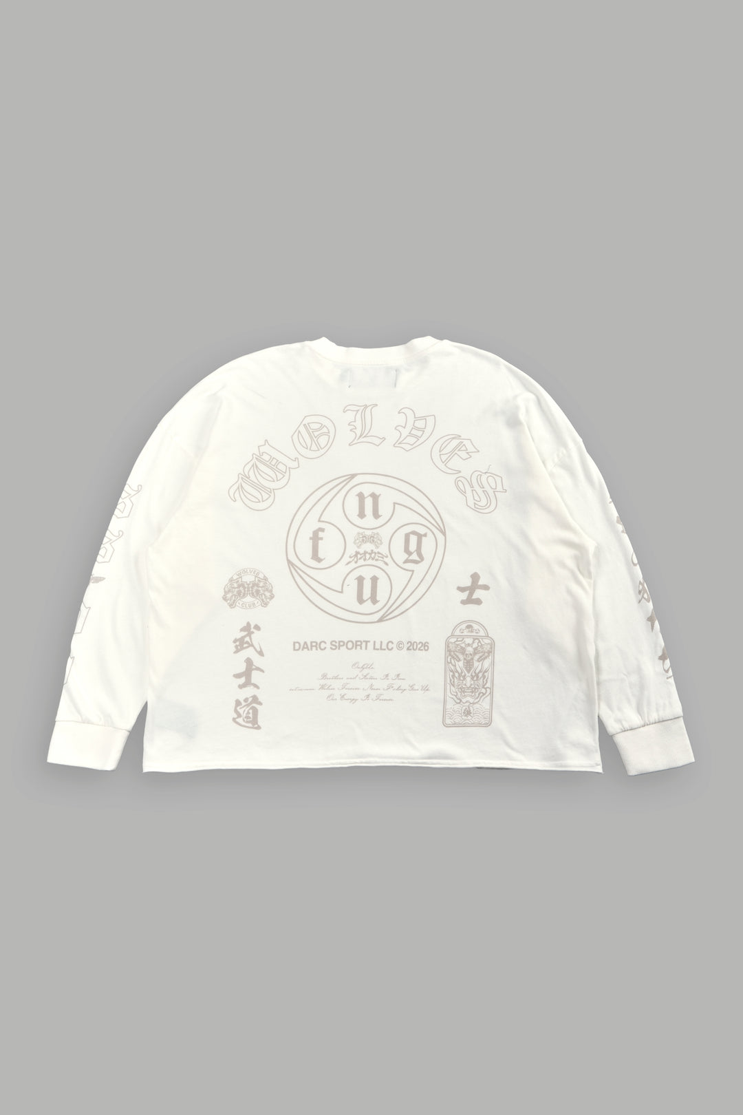 Kazoku Okami Premium Box Cut Ls Tee in Cream