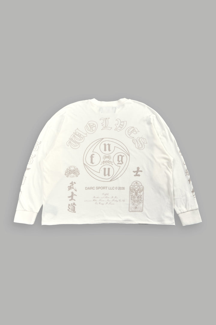 Kazoku Okami Premium Box Cut Ls Tee in Cream