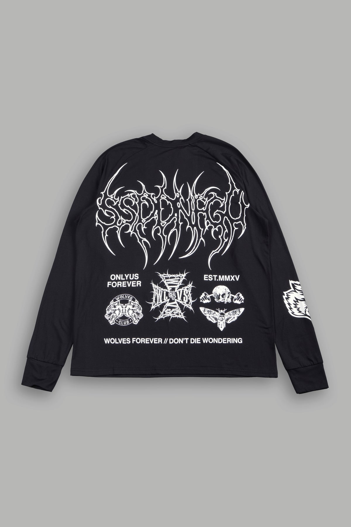 Hesh Mantra Dry Wolf Raglan Ls Tee In Black