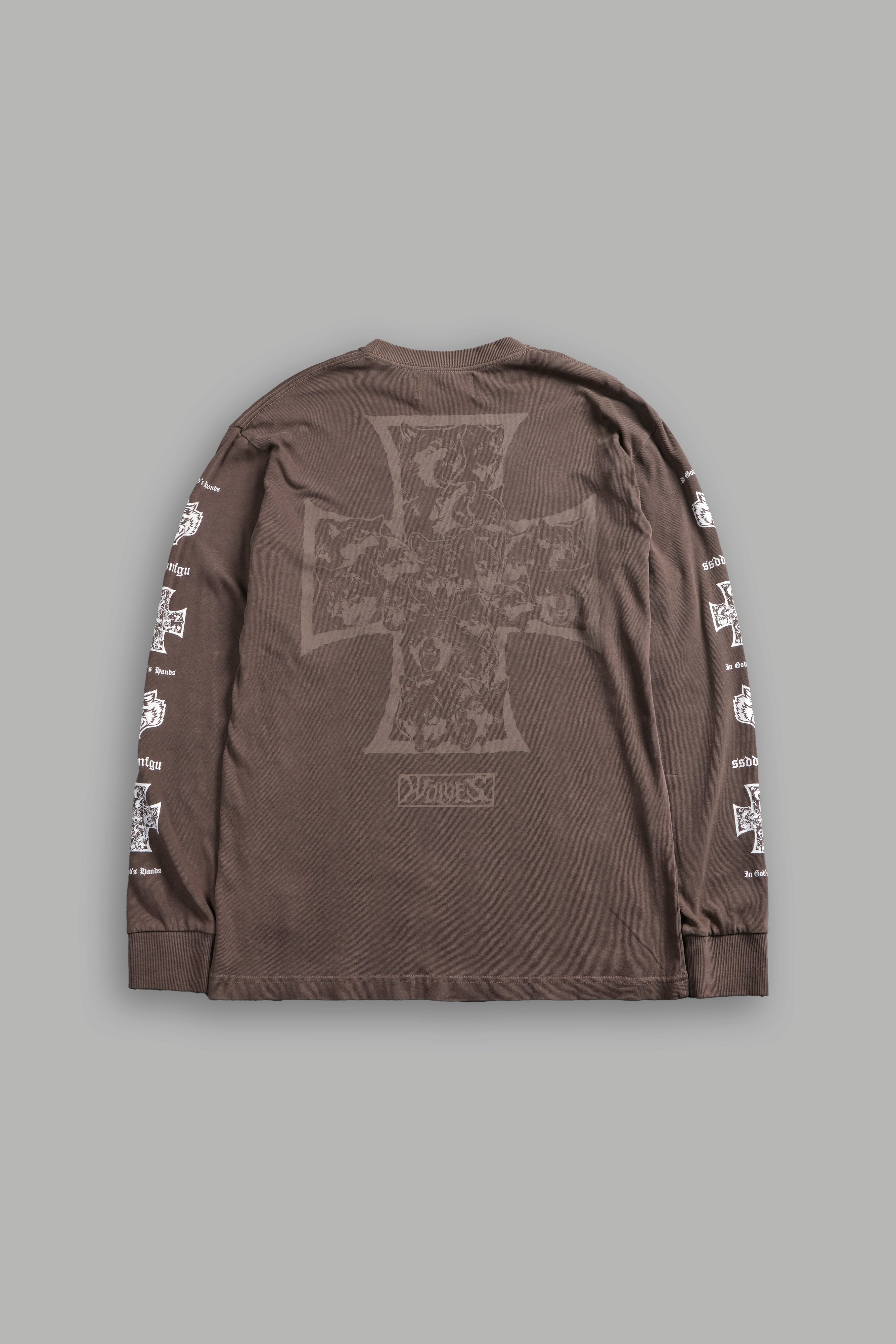 Iron Wolf Pack "Premium" L/S Tee in Mojave Brown