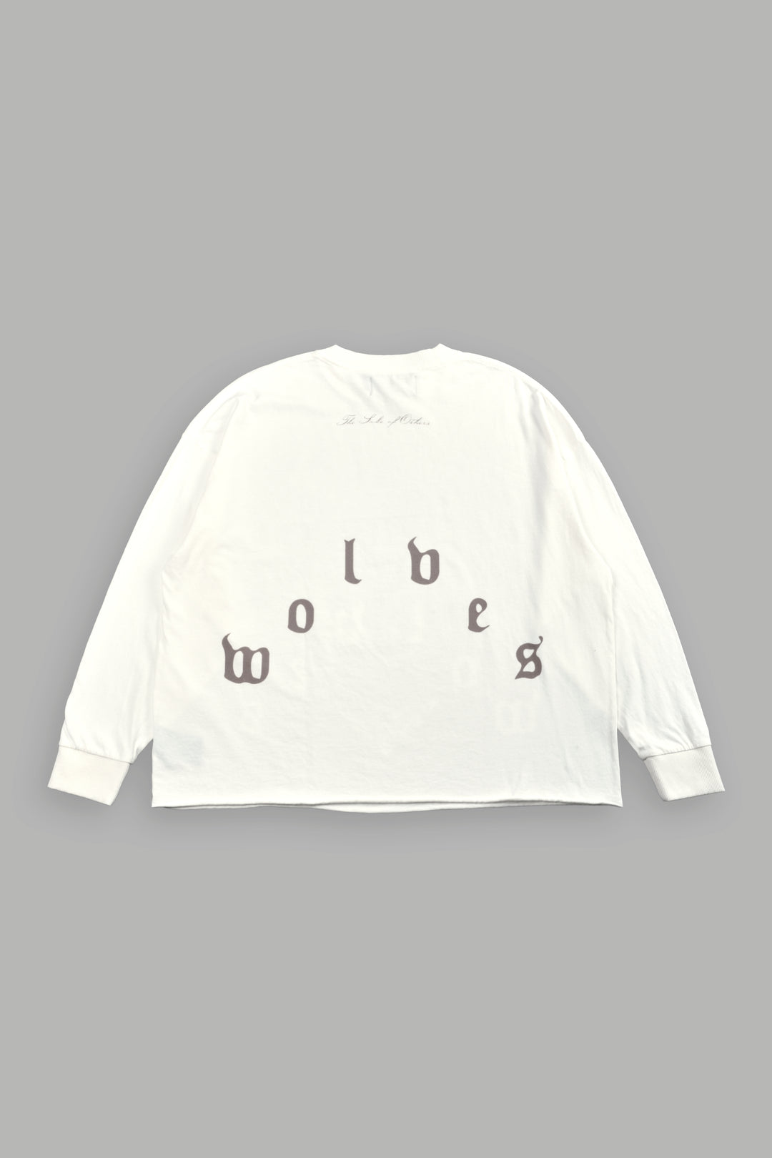 You Are the Reason Grunge Mid-Length Raw Hem LS Tee in Cream