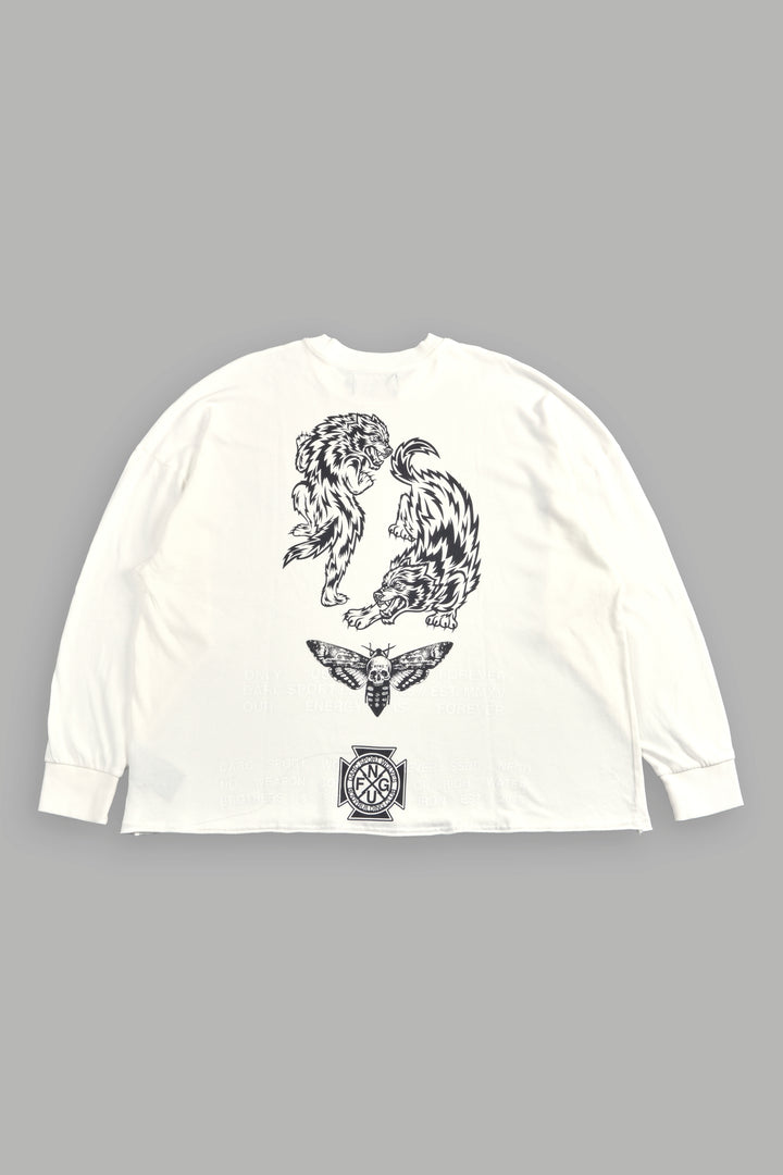 Wolves Tale "Box Cut" L/S Tee in Cream