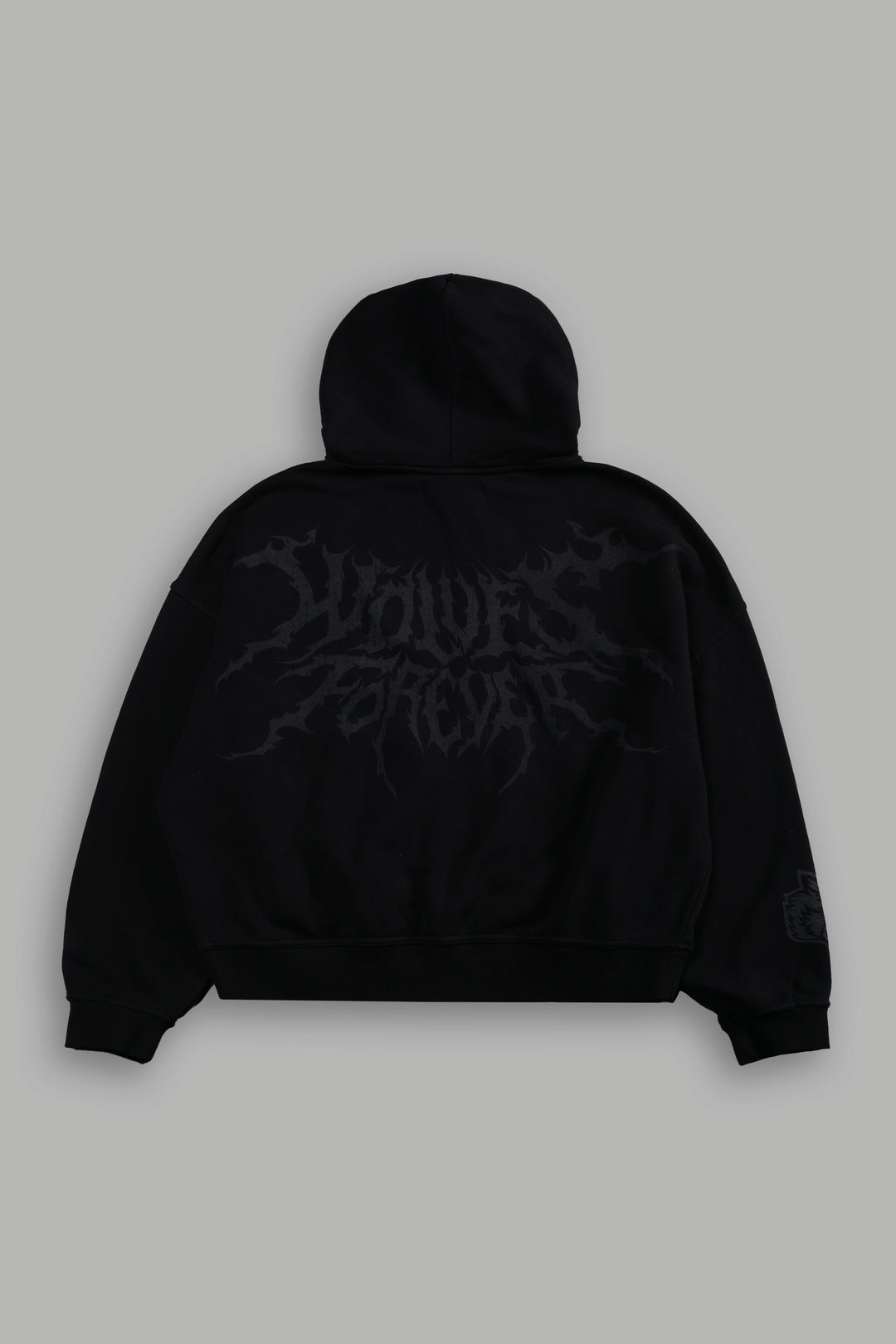 Vader Vex Double Zip Hoodie in Black