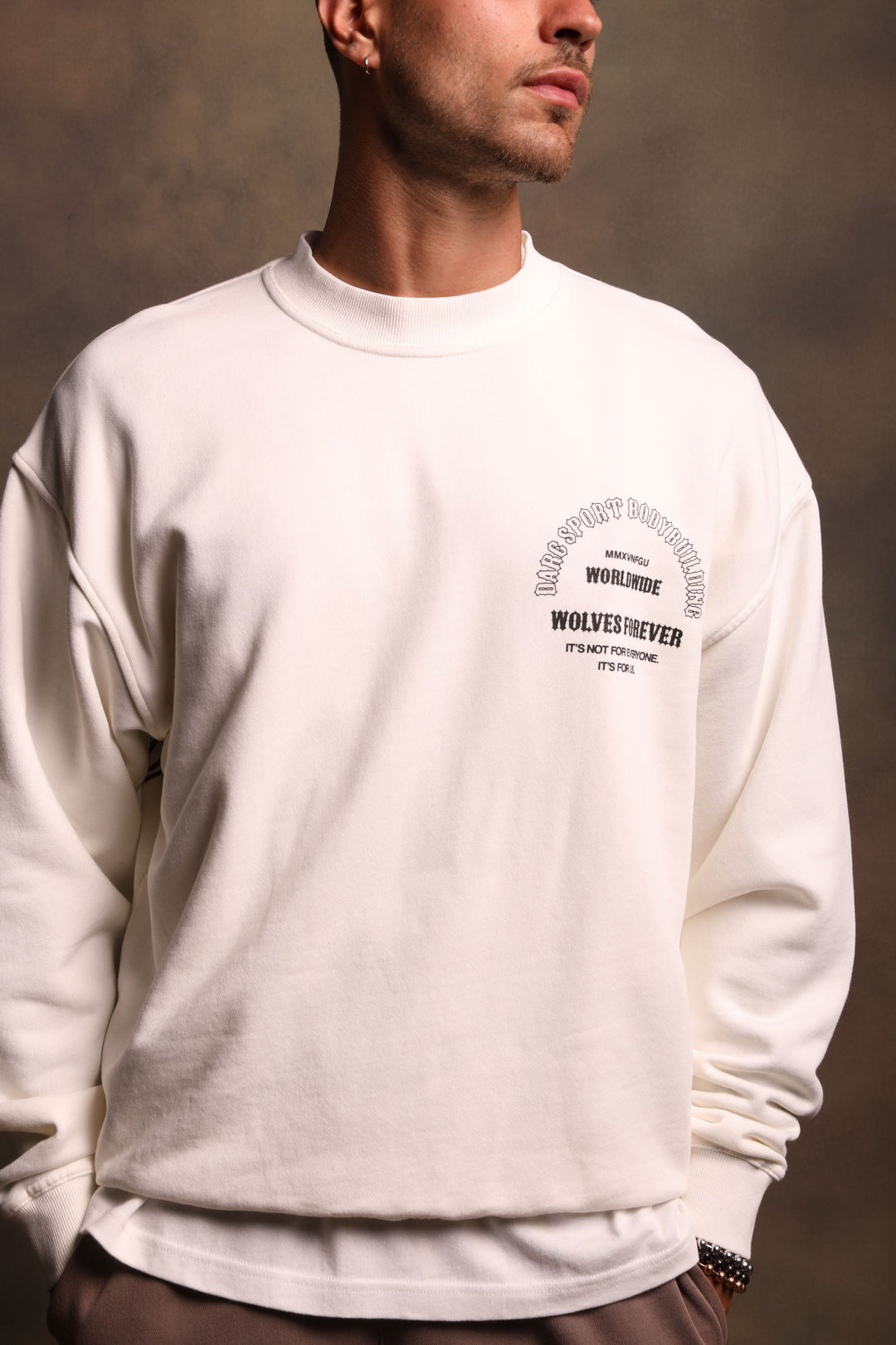 The One You Feed "Vintage London" Crewneck in Cream