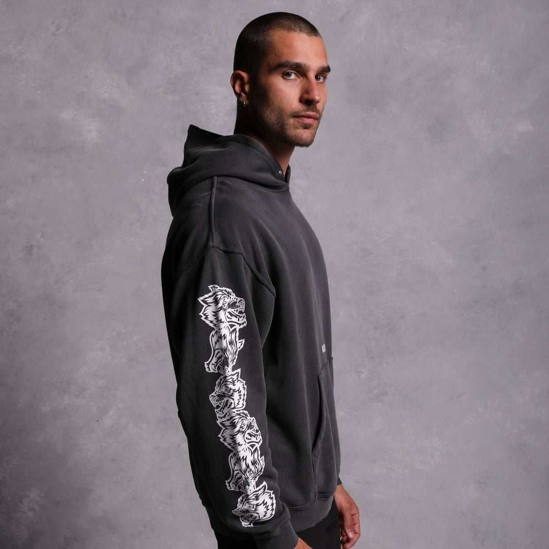 Covered "Vintage Cornell" Hoodie in Wolf Gray