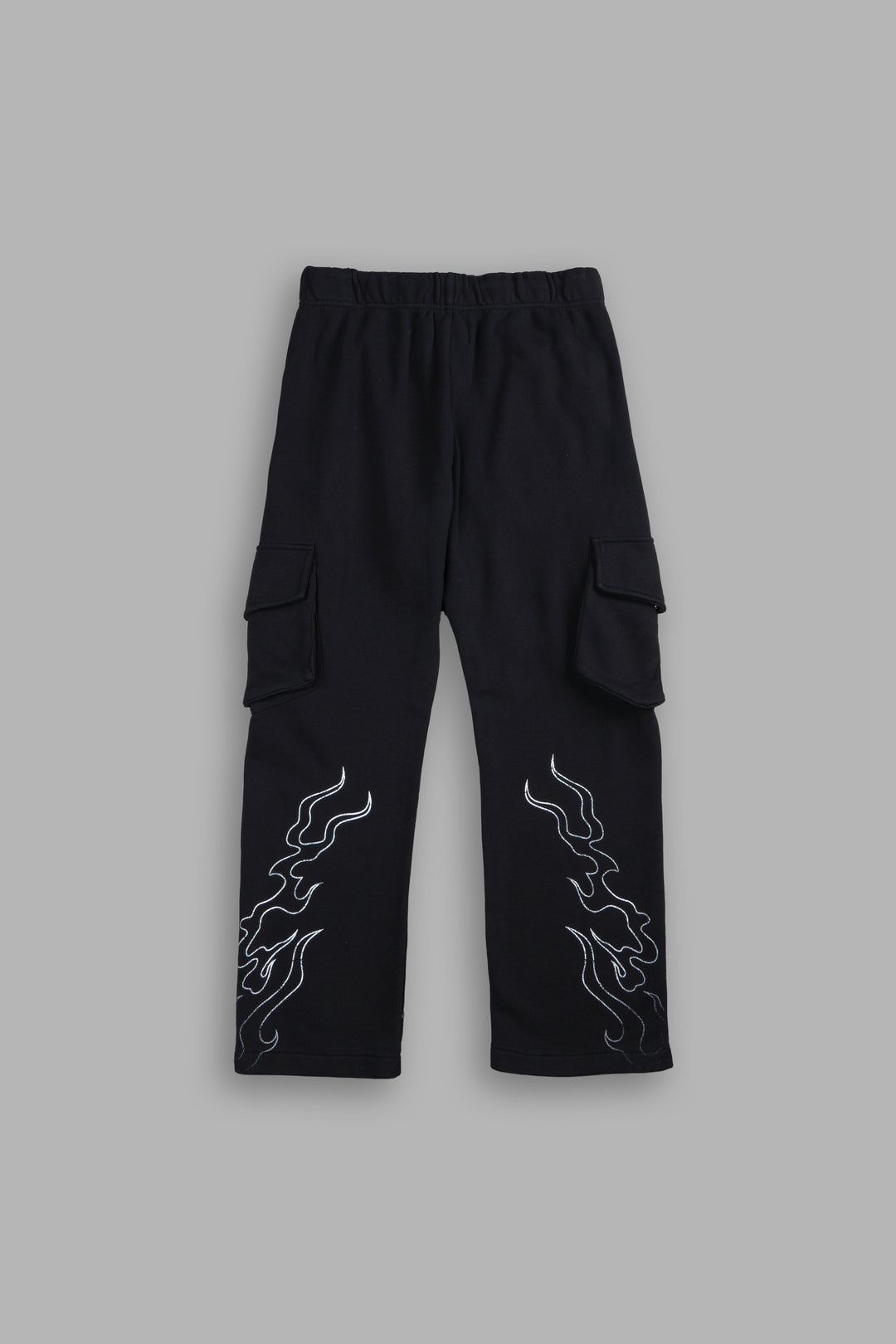 Through The Fire Bigelow Cargo Sweat Pants in Black/White