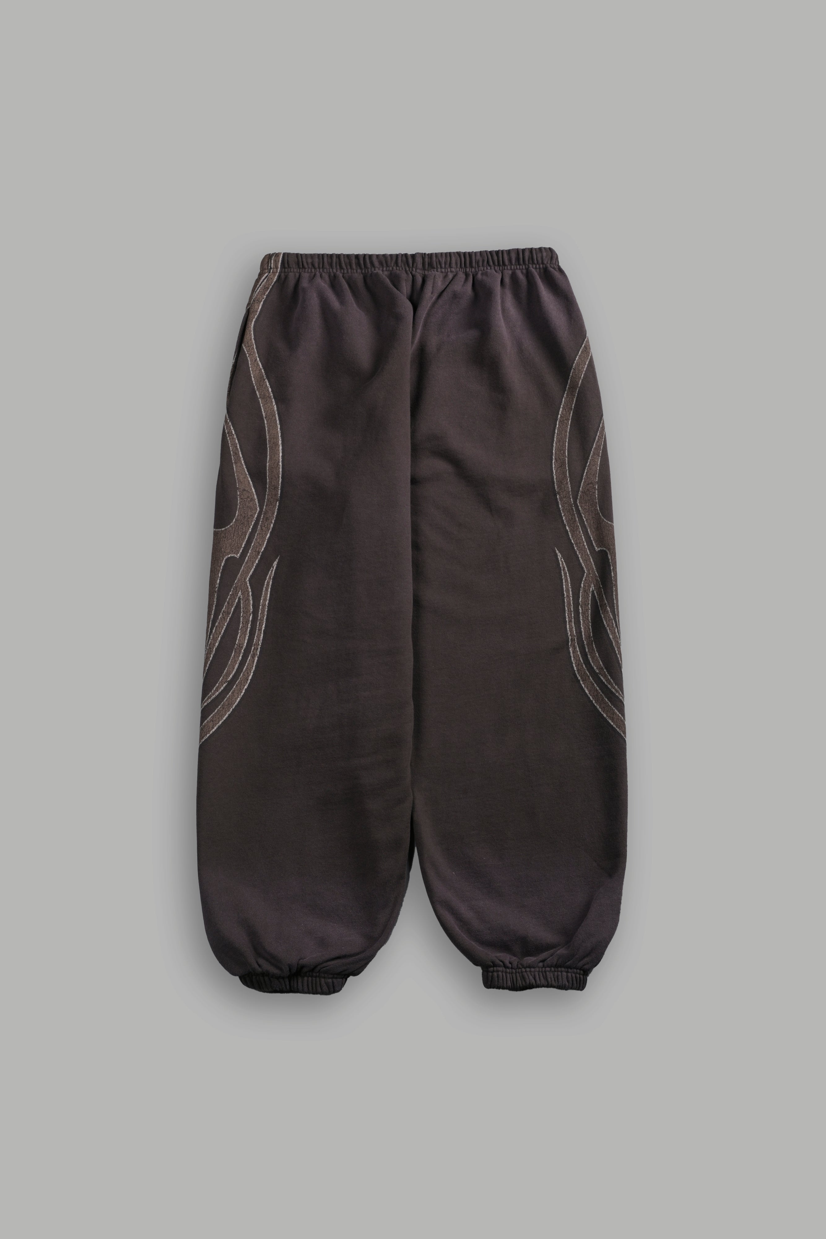 Real Recognize Real Unisex Lounger Sweat Pants in Darc Brown Drift Wash