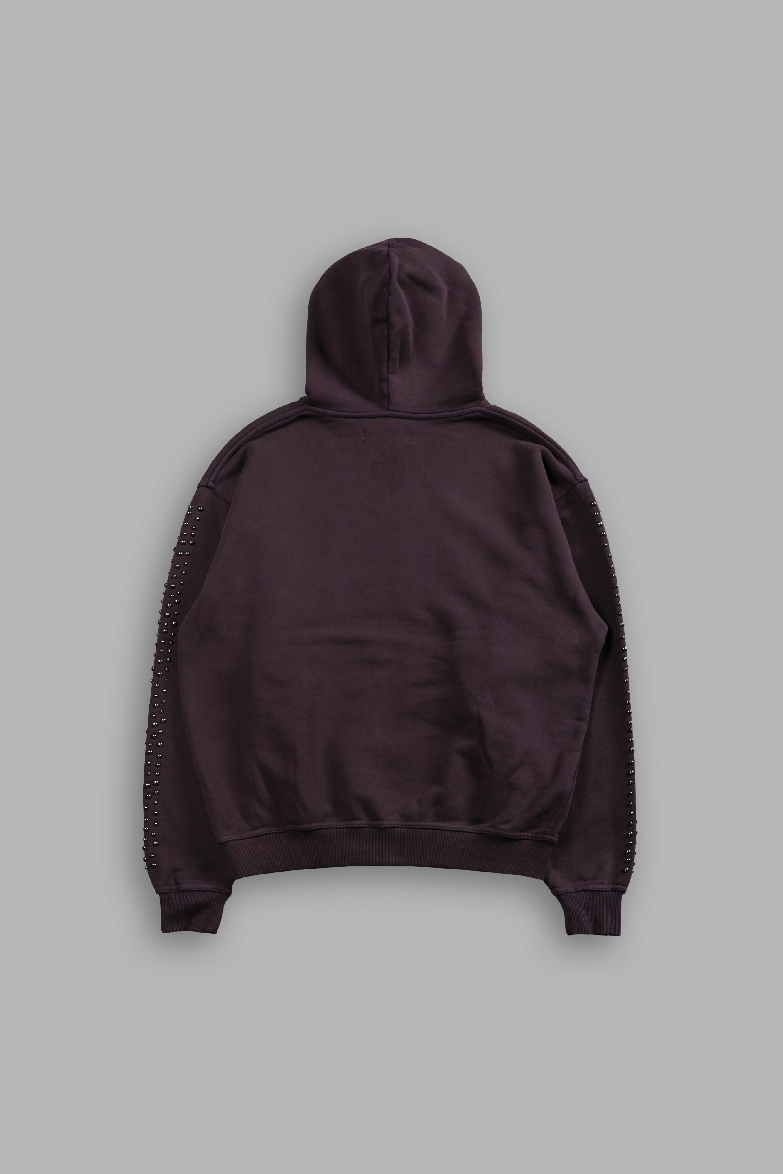 Chopper Stud "Pierce" Hoodie in Darc Garnet Horizon Sun Fade