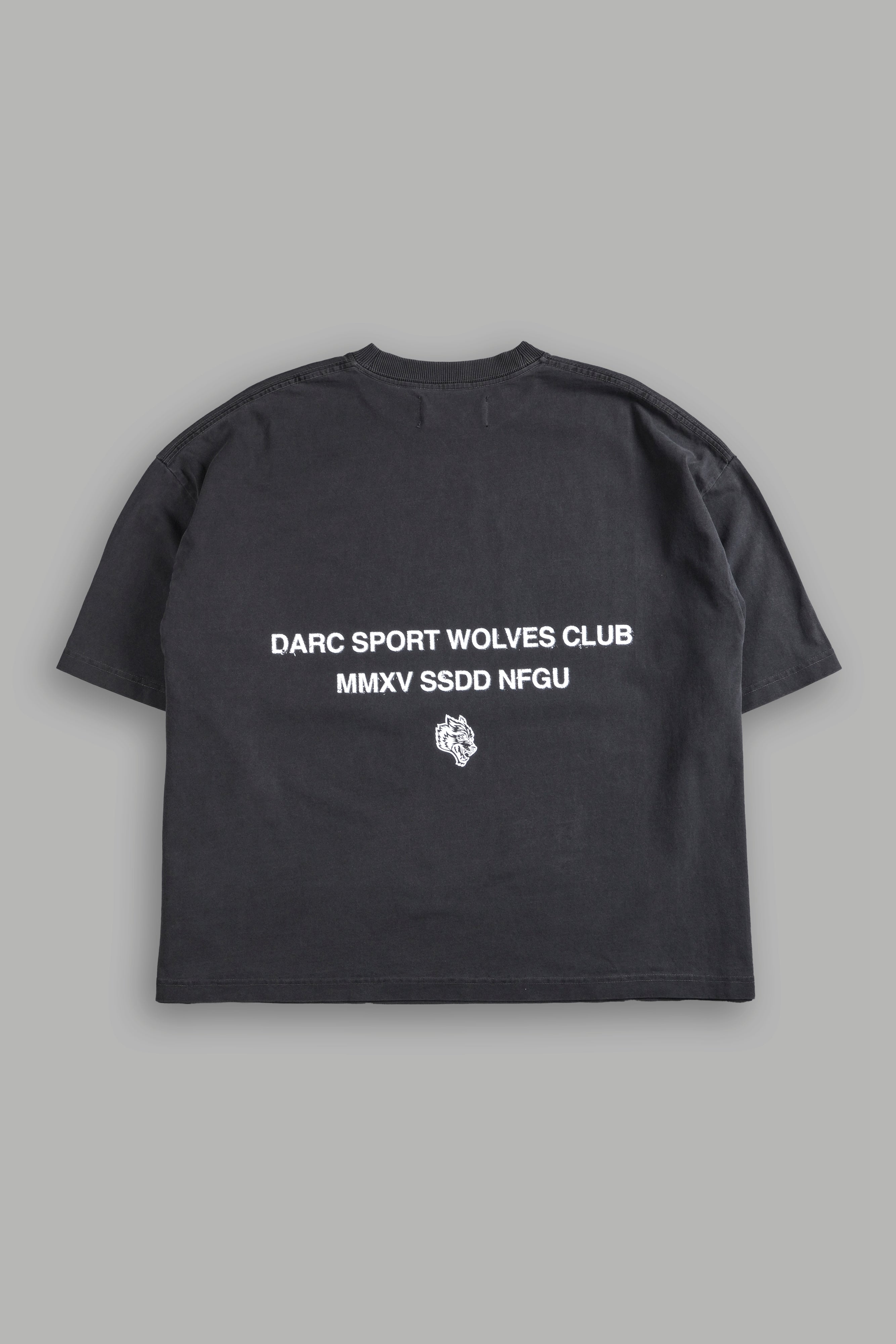Corazon Sagrado Grunge "Box Cut" Tee in Wolf Gray
