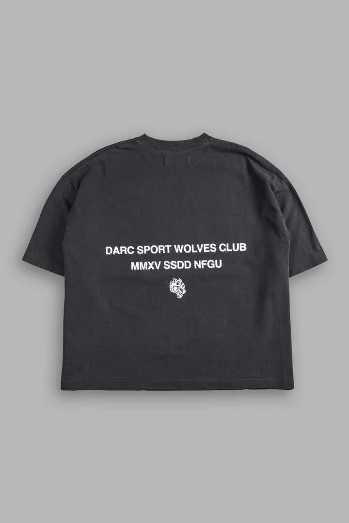 Corazon Sagrado Grunge "Box Cut" Tee in Wolf Gray