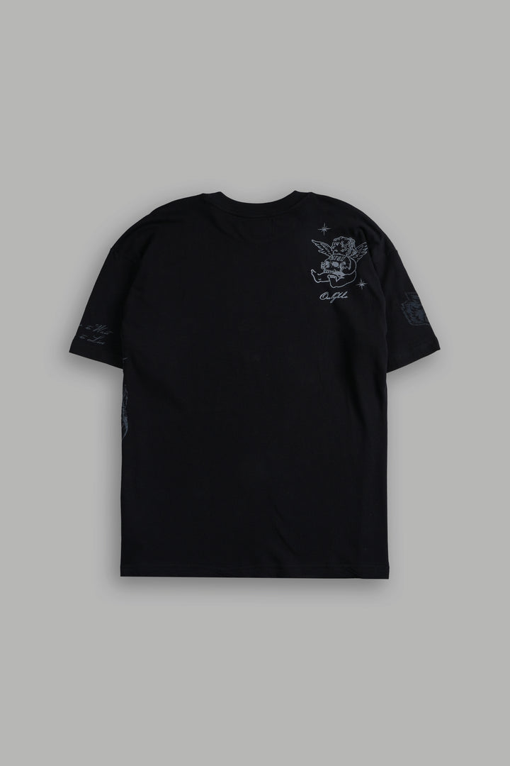 Fallen Cherub Unisex "Premium" Oversized Tee in Black