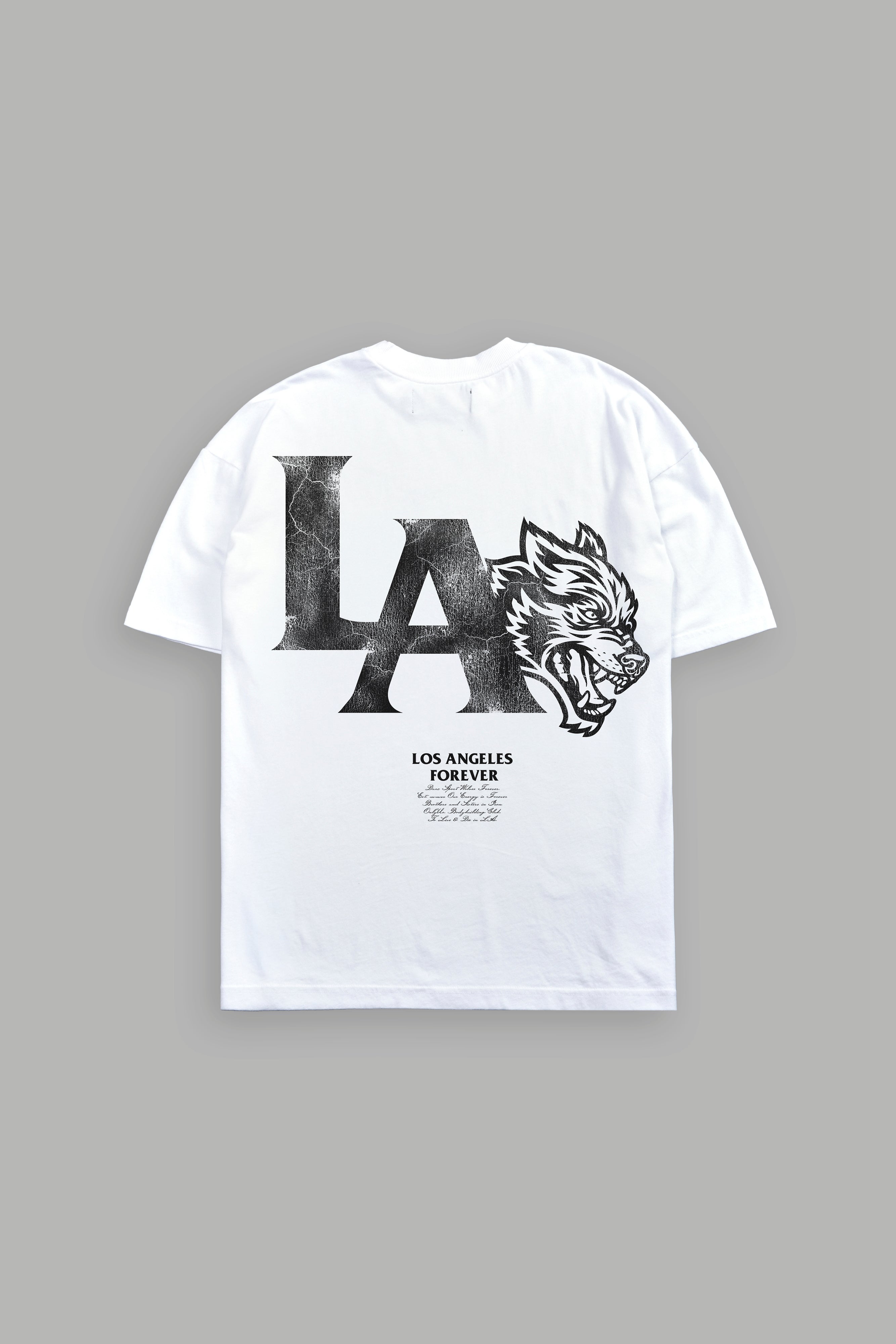 La Wolves V2 Premium Oversized Tee in White