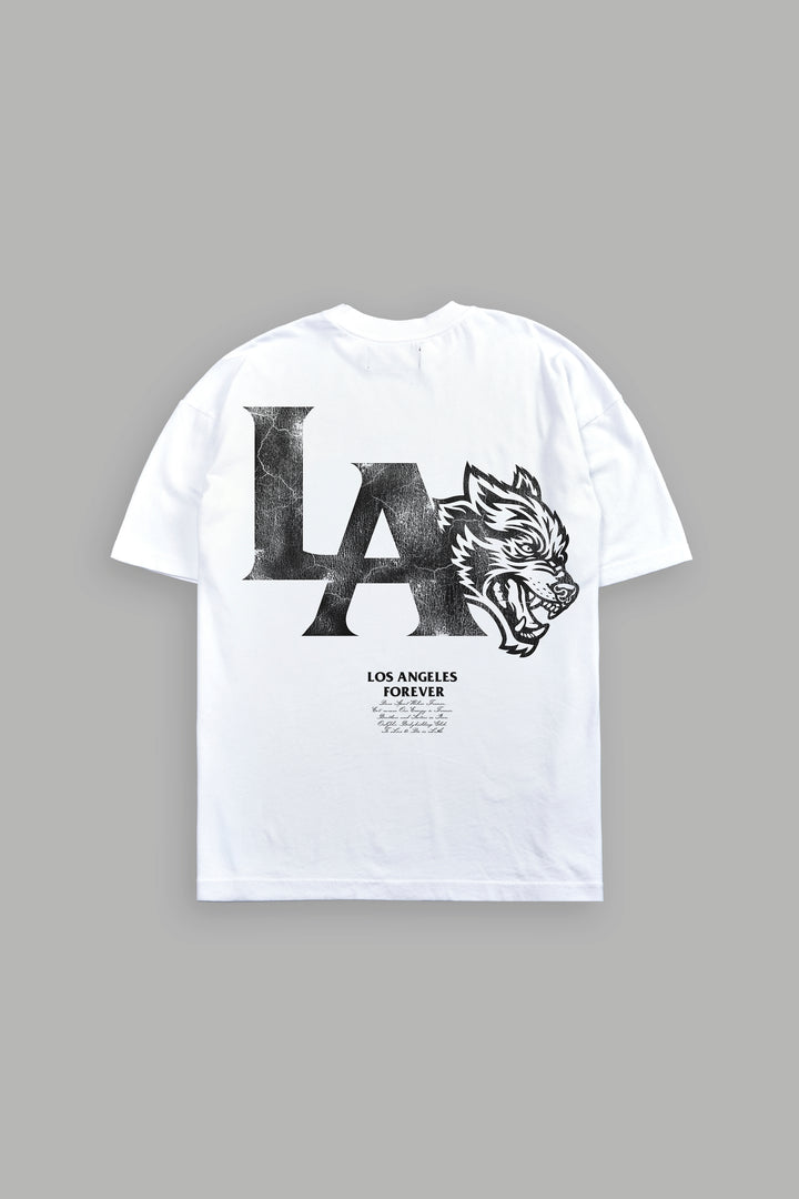 La Wolves V2 Premium Oversized Tee in White