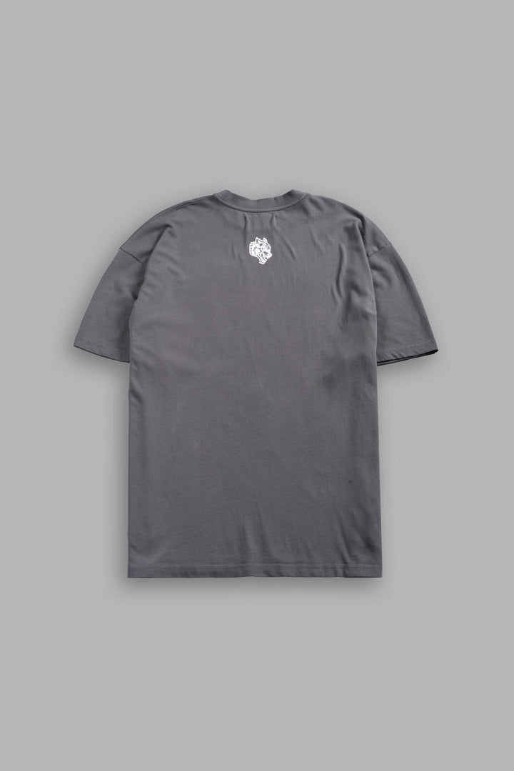 Cat Got Your Tongue Premium Oversized Tee in Slate Gray
