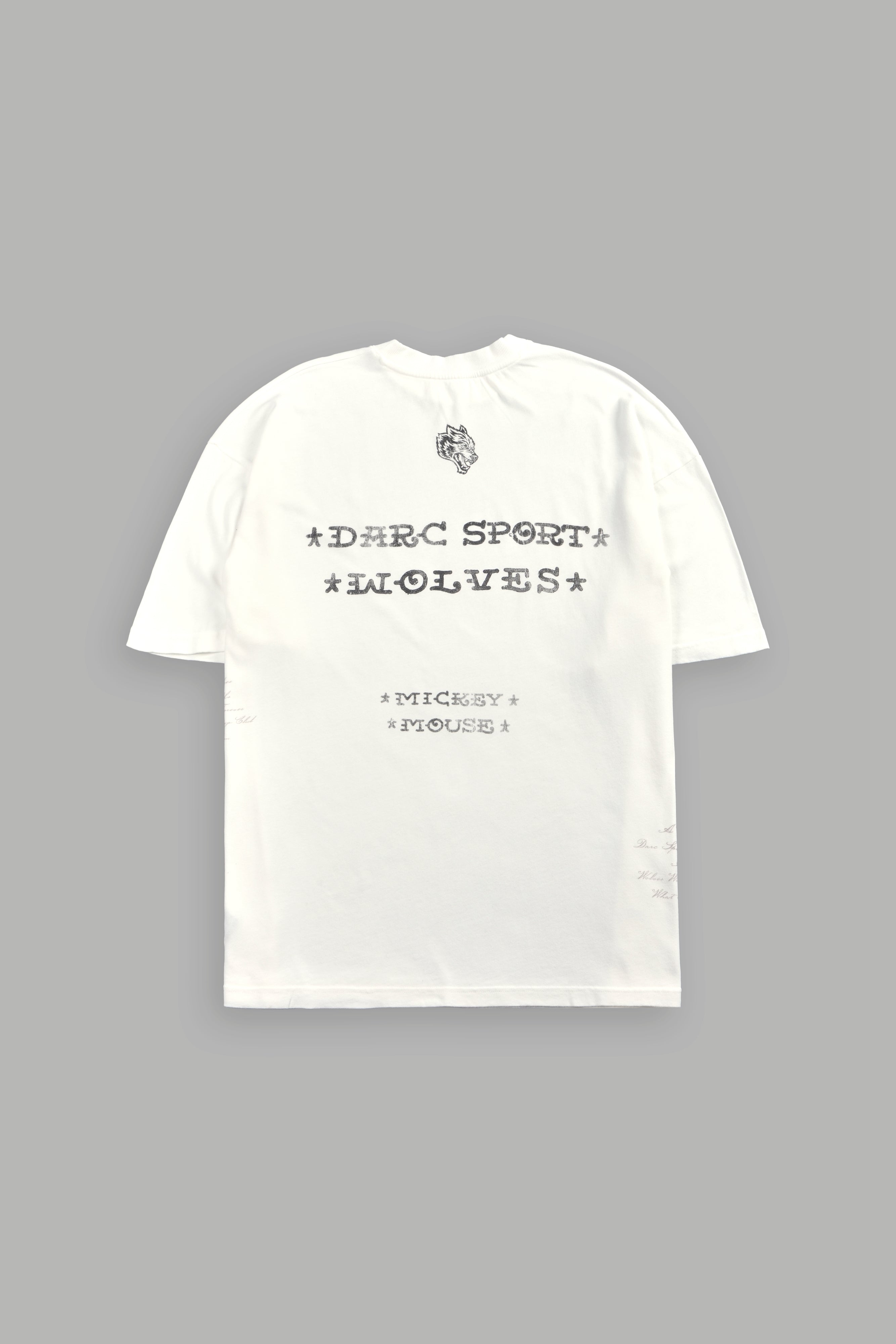Mickey Mouse Energy Side-By-Side Series Premium Oversized Tee in Cream