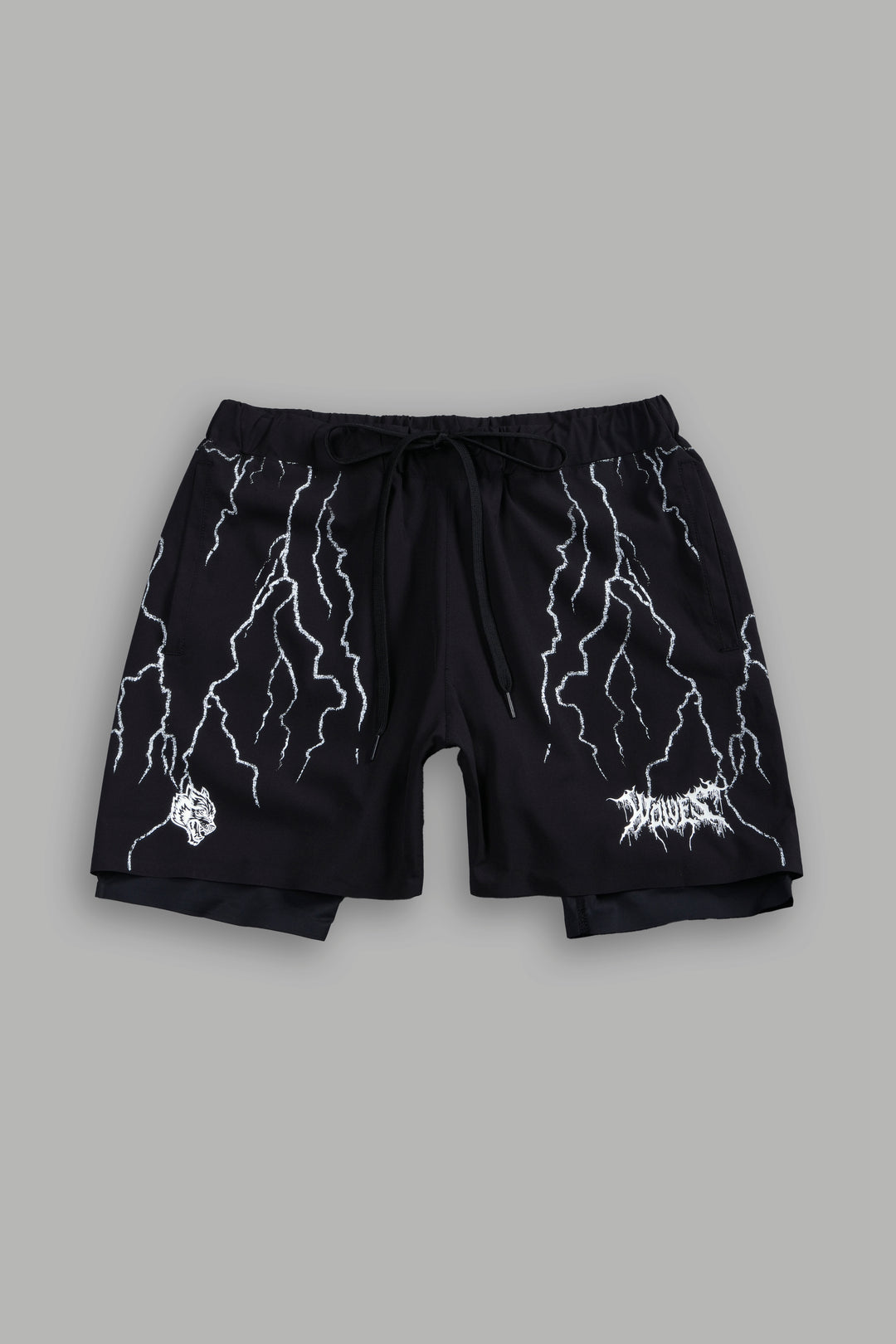 Wolves Storm Compression Shorts in Black