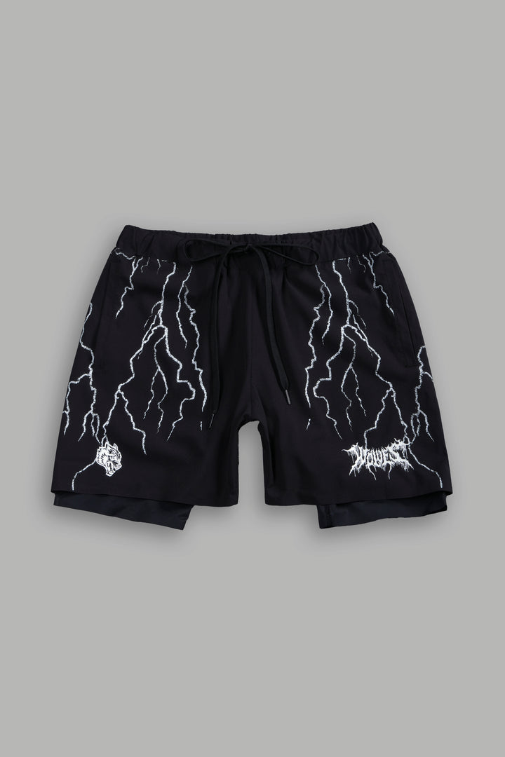 Wolves Storm Compression Shorts in Black