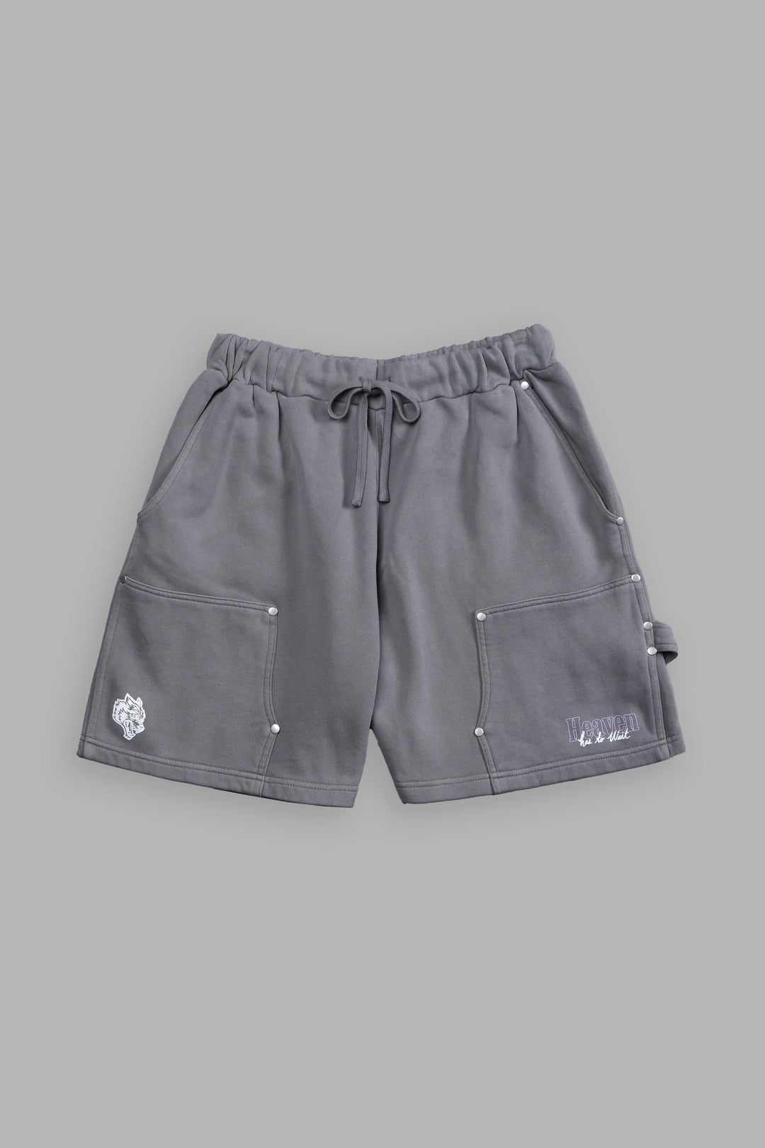 Frontier Rivet Fleece Shorts in Dove Gray