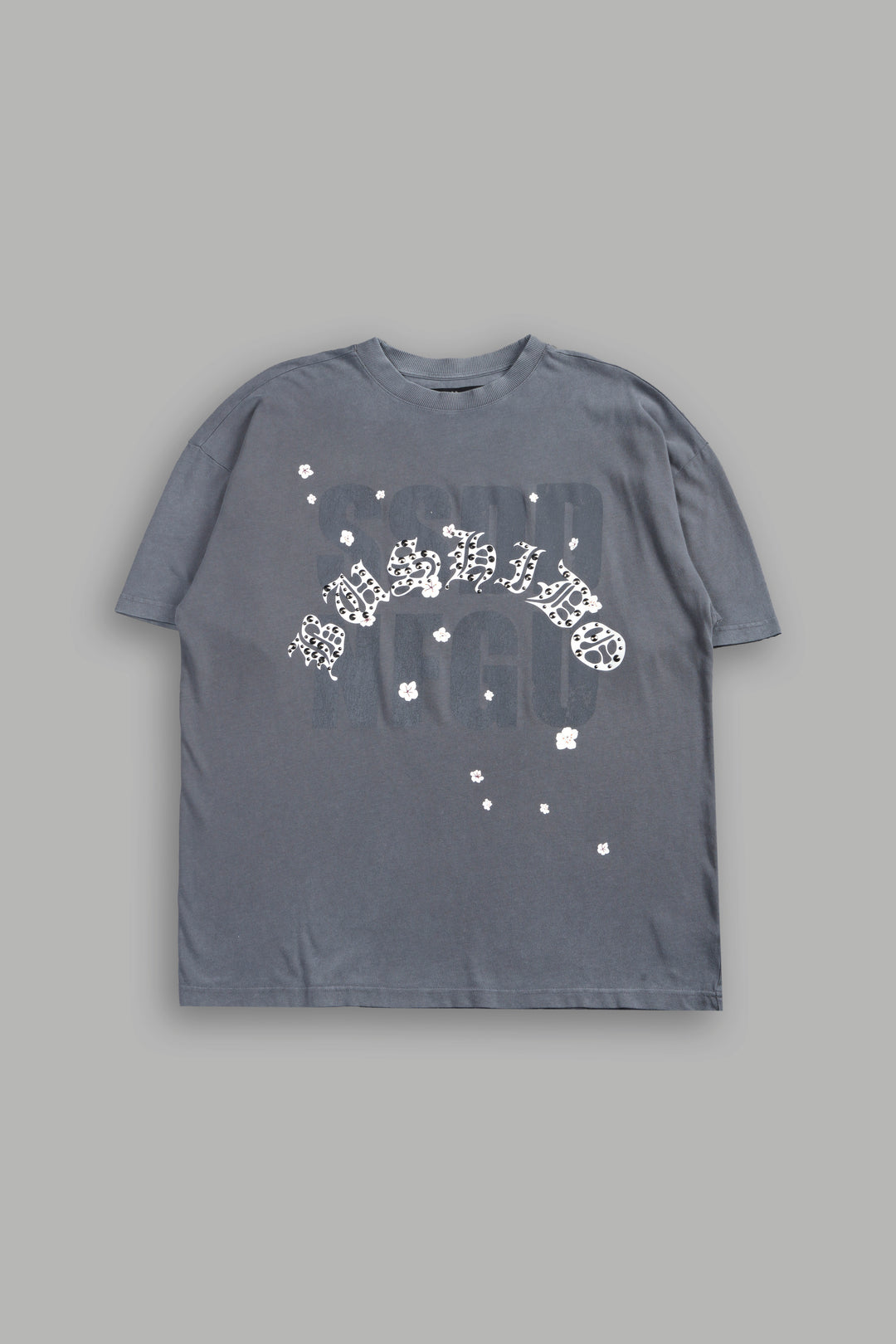 Ssddnfgu Bushido Premium Oversized Tee in Slate Gray