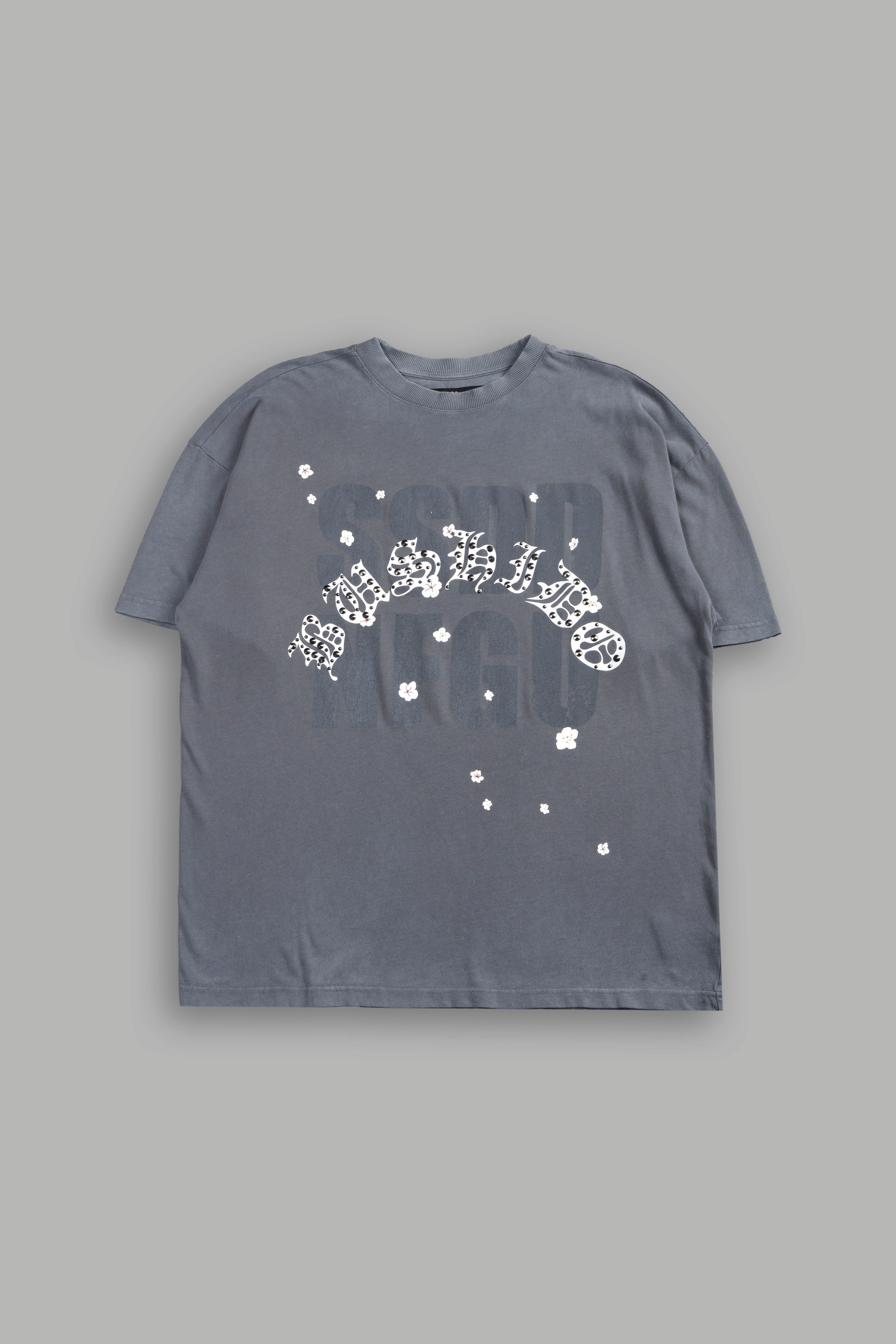 Ssddnfgu Bushido Premium Oversized Tee in Slate Gray