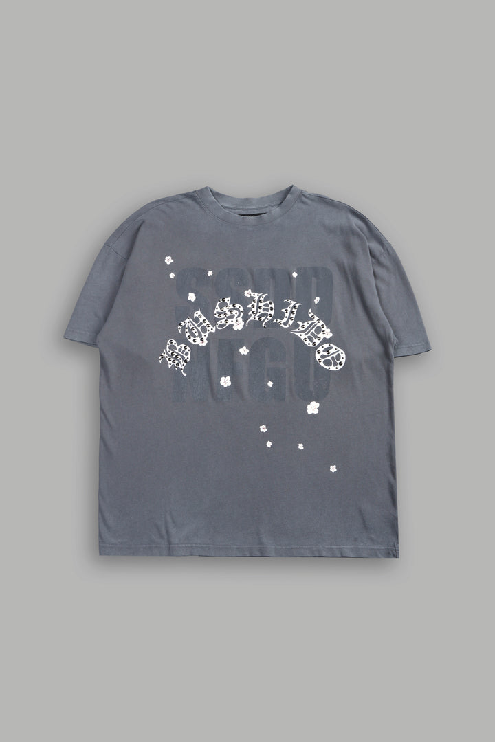 Ssddnfgu Bushido Premium Oversized Tee in Slate Gray