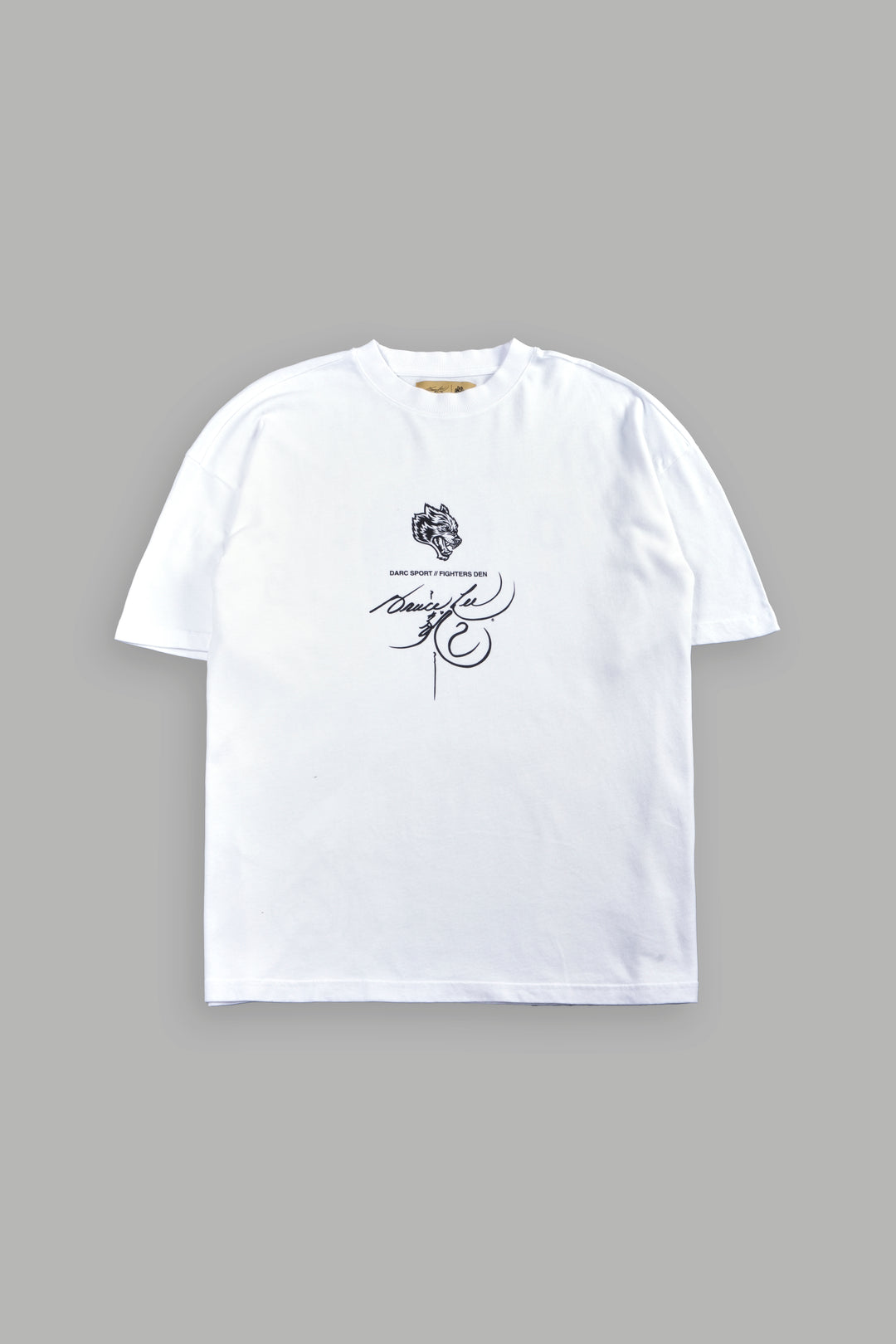 Bruce Lee Flame Premium Oversized Tee in White