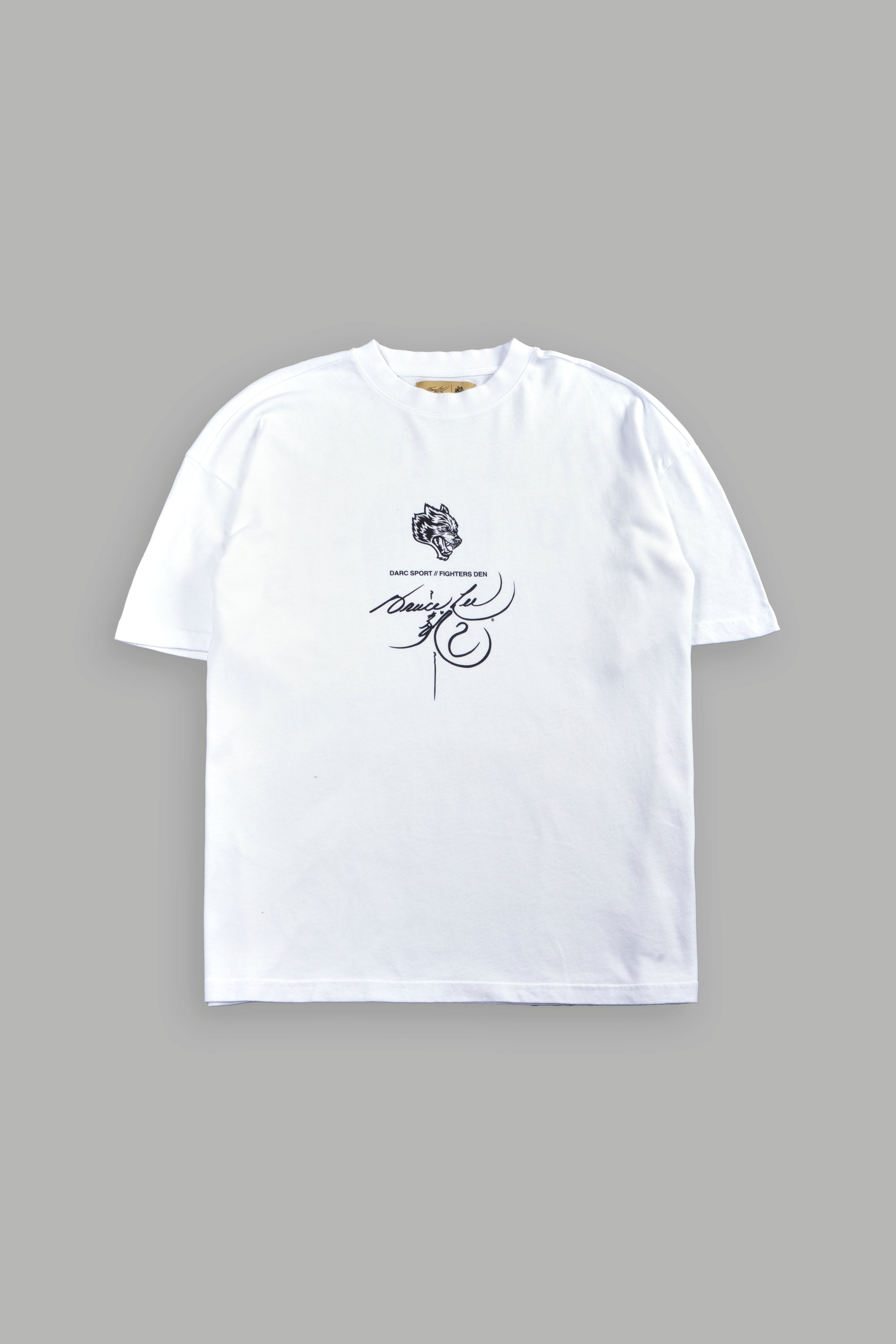 Bruce Lee Flame Premium Oversized Tee in White