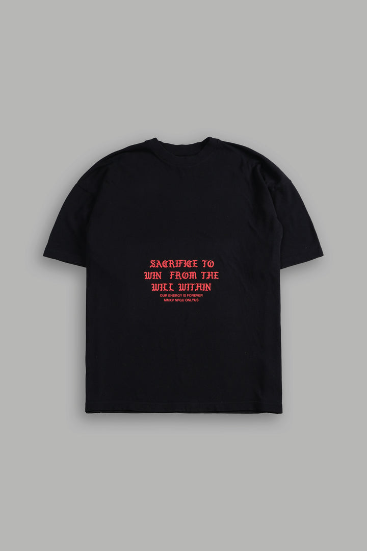 Chrome Sacrifice "Premium" Oversized Tee in Black