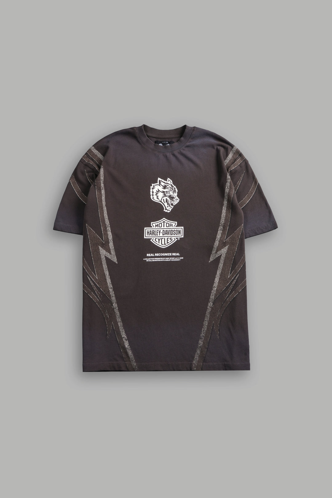 Real Recognize Real Unisex Premium Oversized Tee in Darc Brown Drift Wash