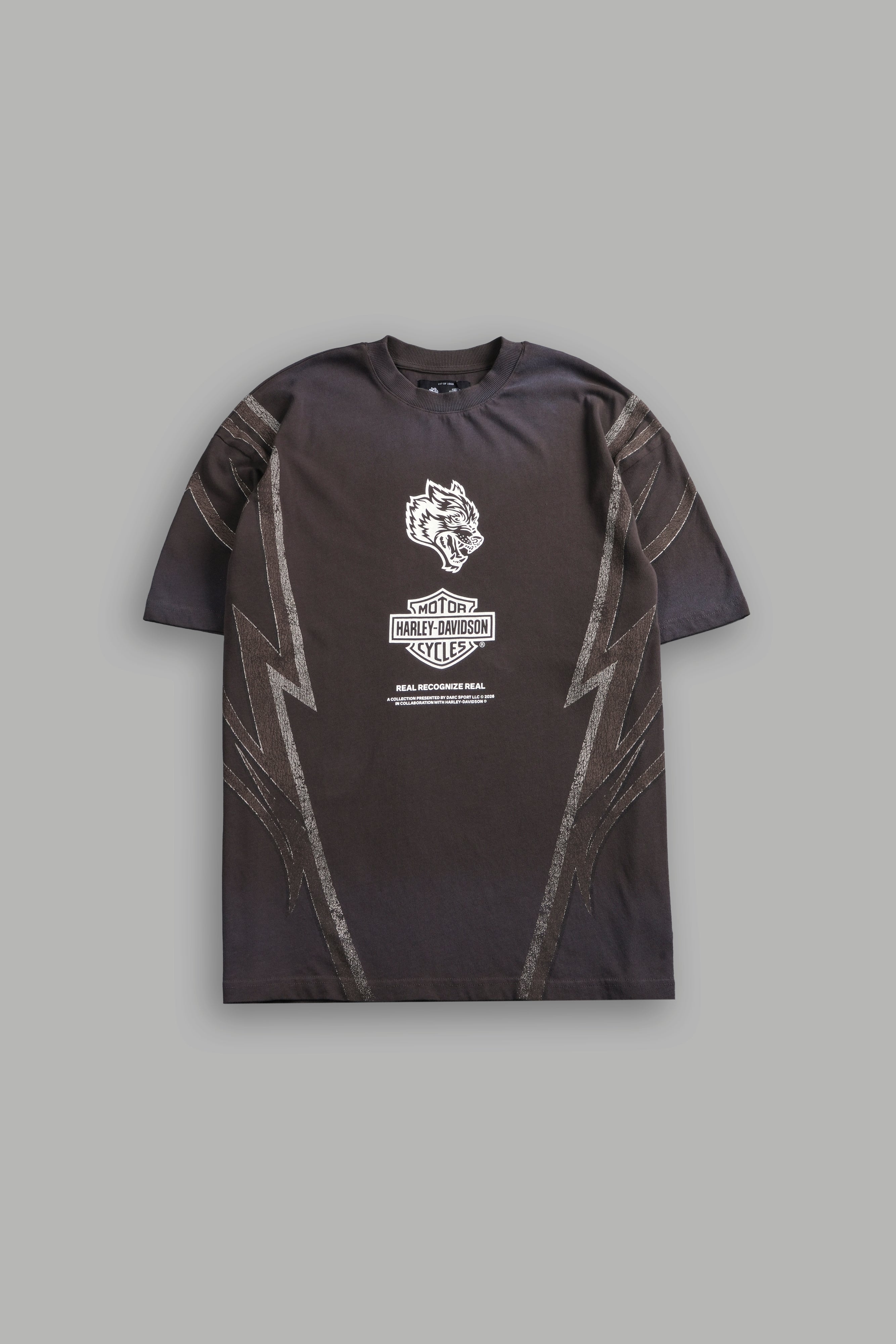 Real Recognize Real Unisex Premium Oversized Tee in Darc Brown Drift Wash
