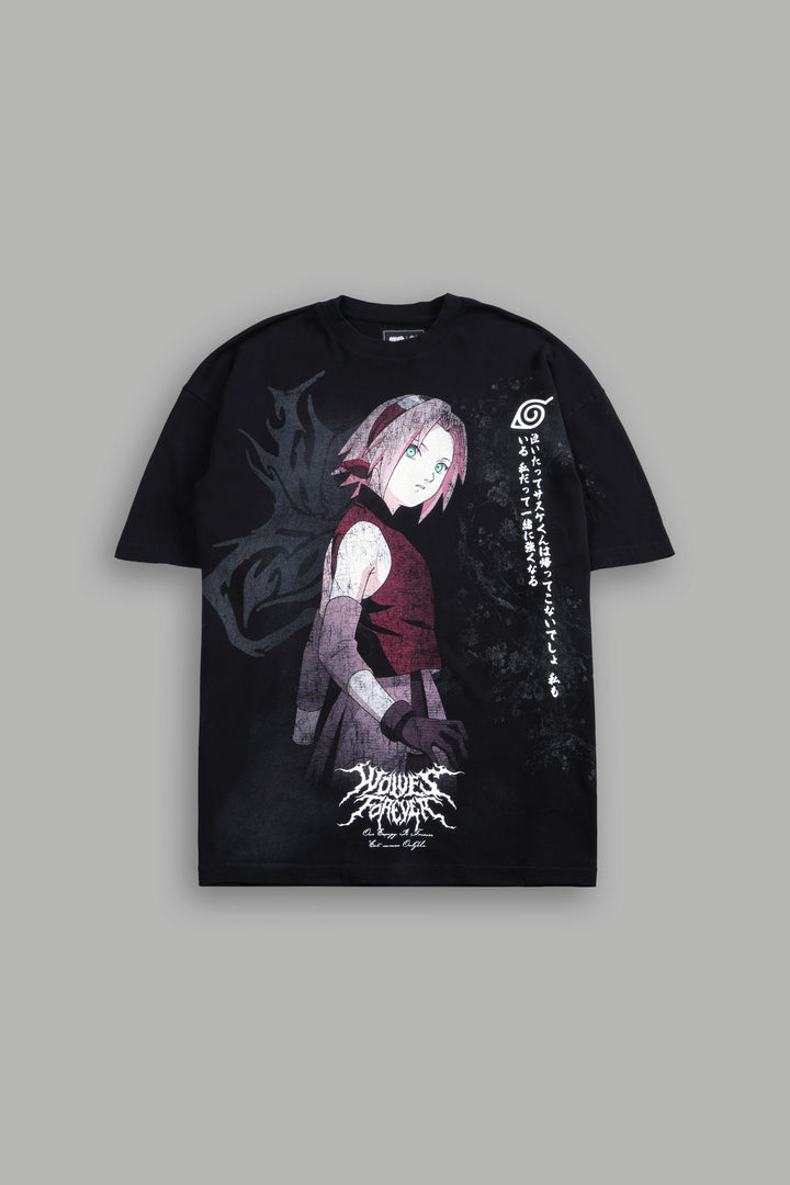 Sakura Haruno "Side-By-Side" Series Premium Tee in Black