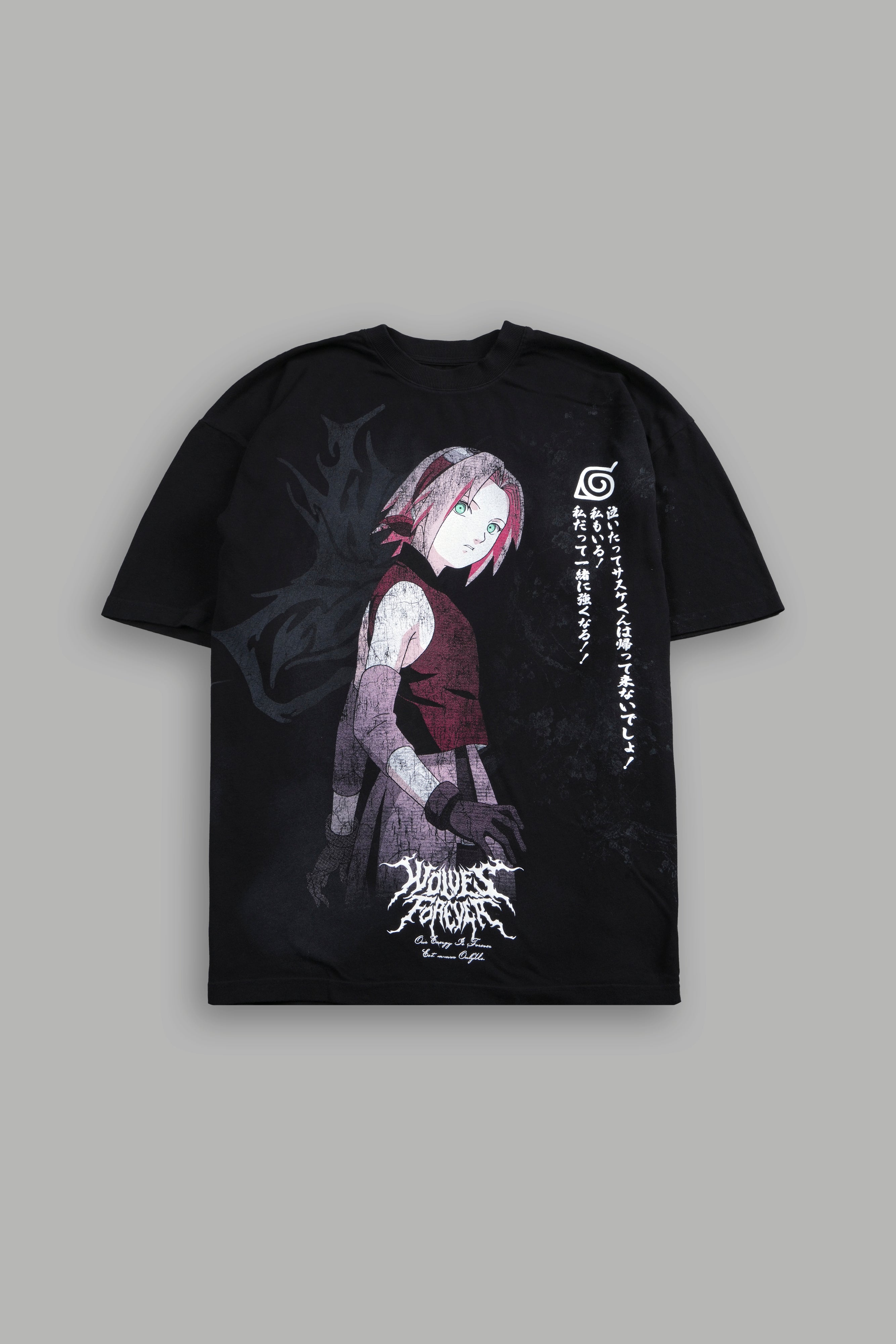 Sakura Haruno "Side-By-Side" Series Premium Tee in Black