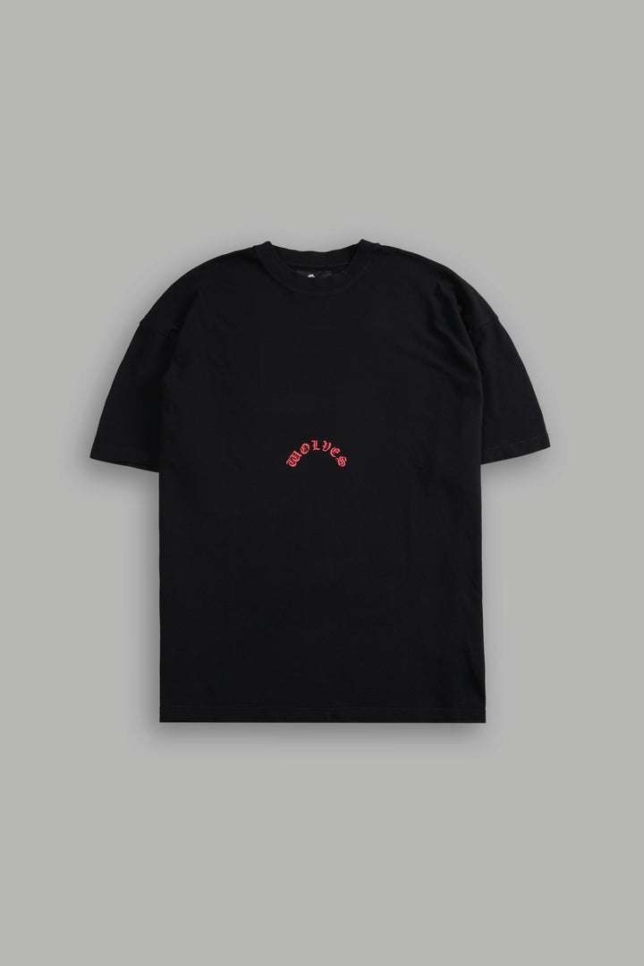 The Wolves & The Moth "Premium" Oversized Tee in Black