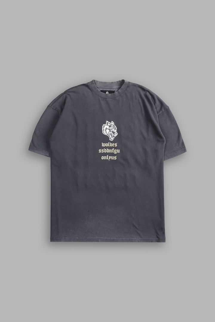 Desert Howl "Premium" Oversized Tee in Wolf Gray