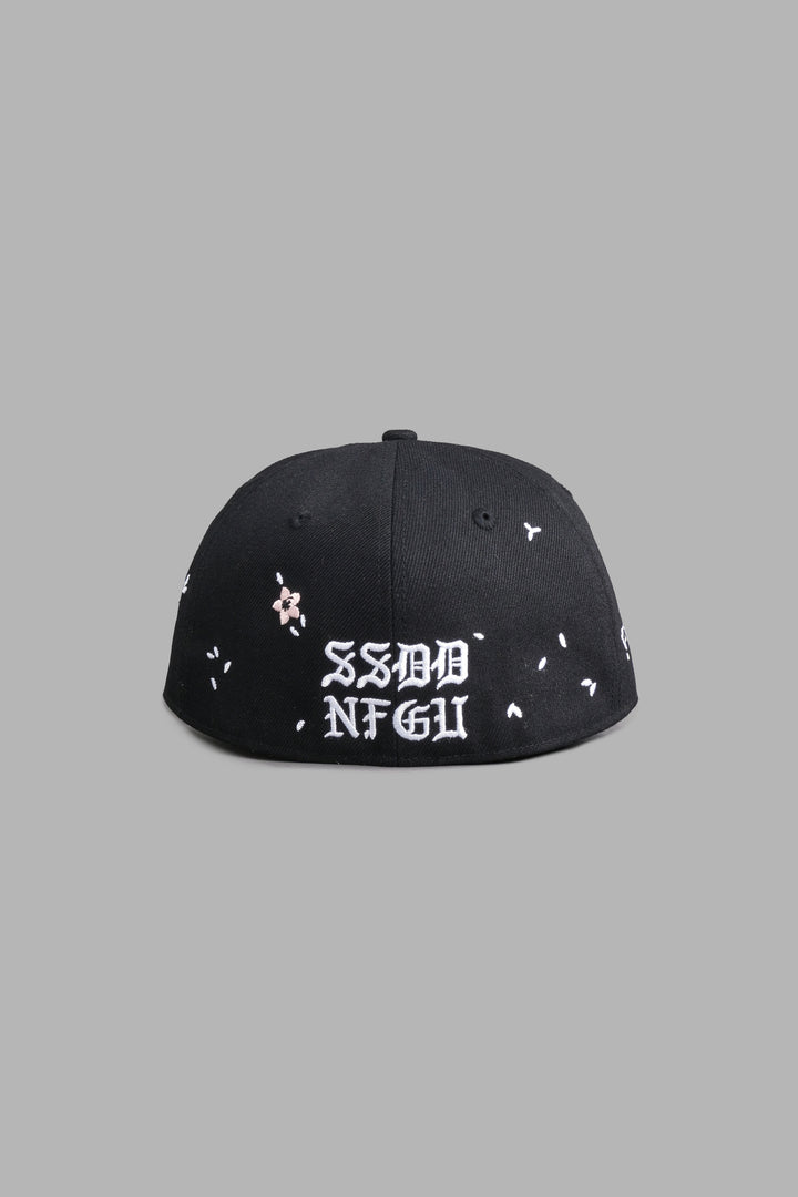 Wolves Sakura Fitted Hat in Black