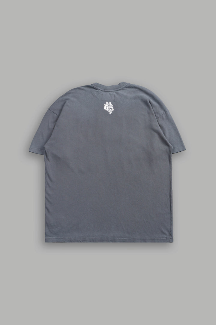 Ssddnfgu Bushido Premium Oversized Tee in Slate Gray