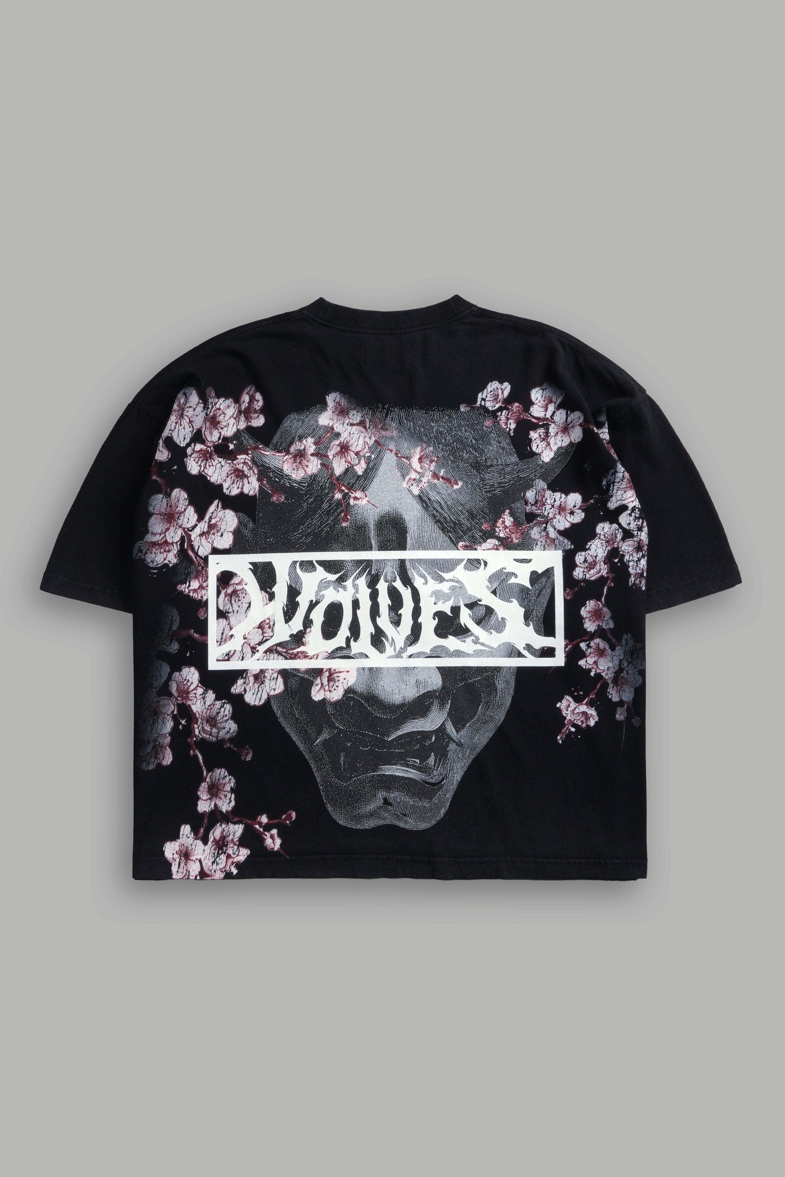 Oni Sakura Grunge "Box Cut" Tee in Black
