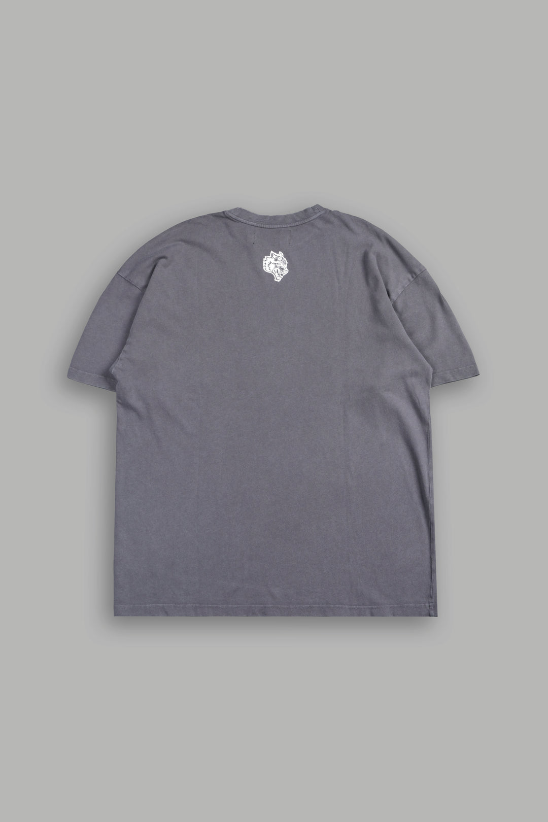 Studded Mantra Premium Oversized Tee In Slate Gray