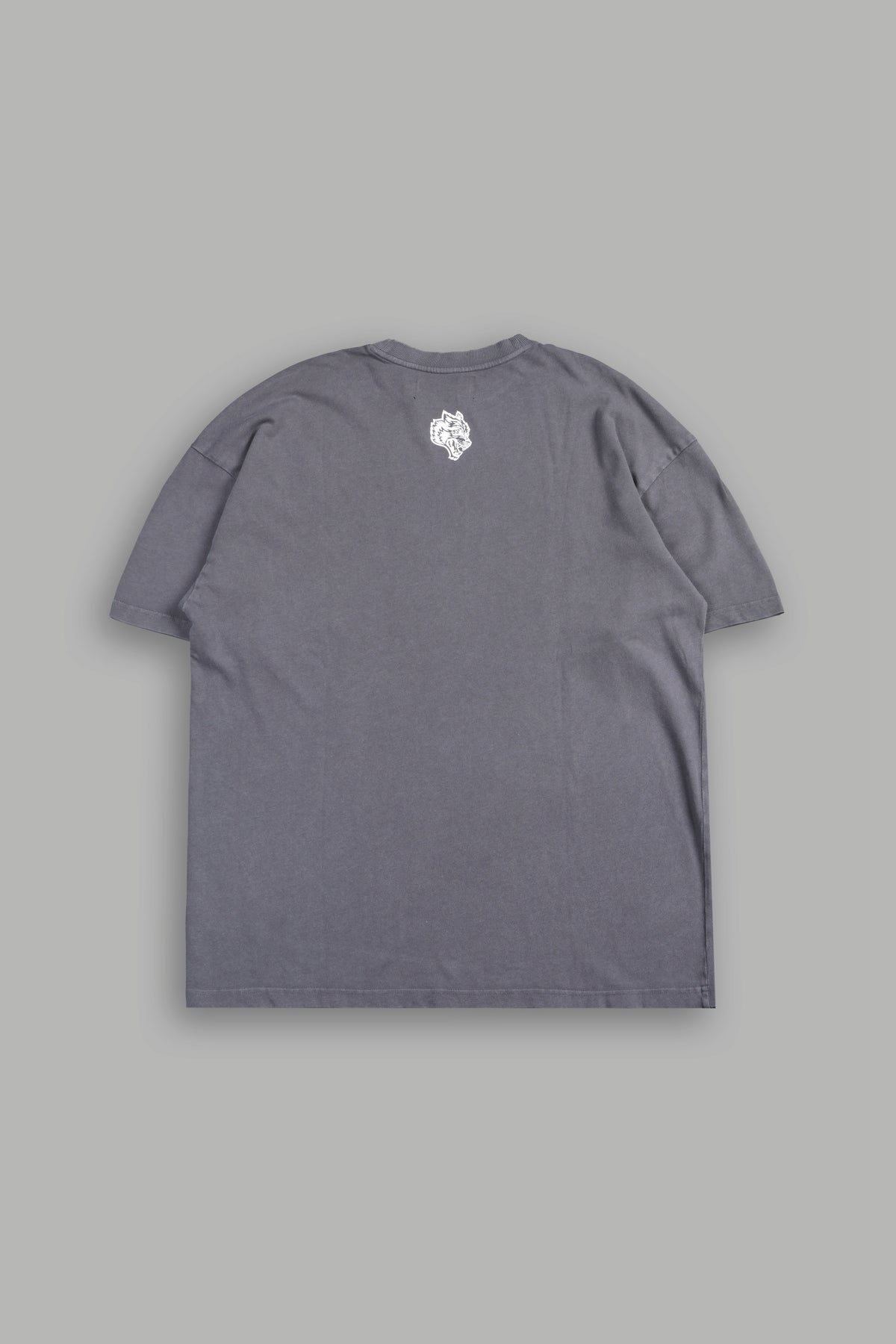 Studded Mantra Premium Oversized Tee In Slate Gray