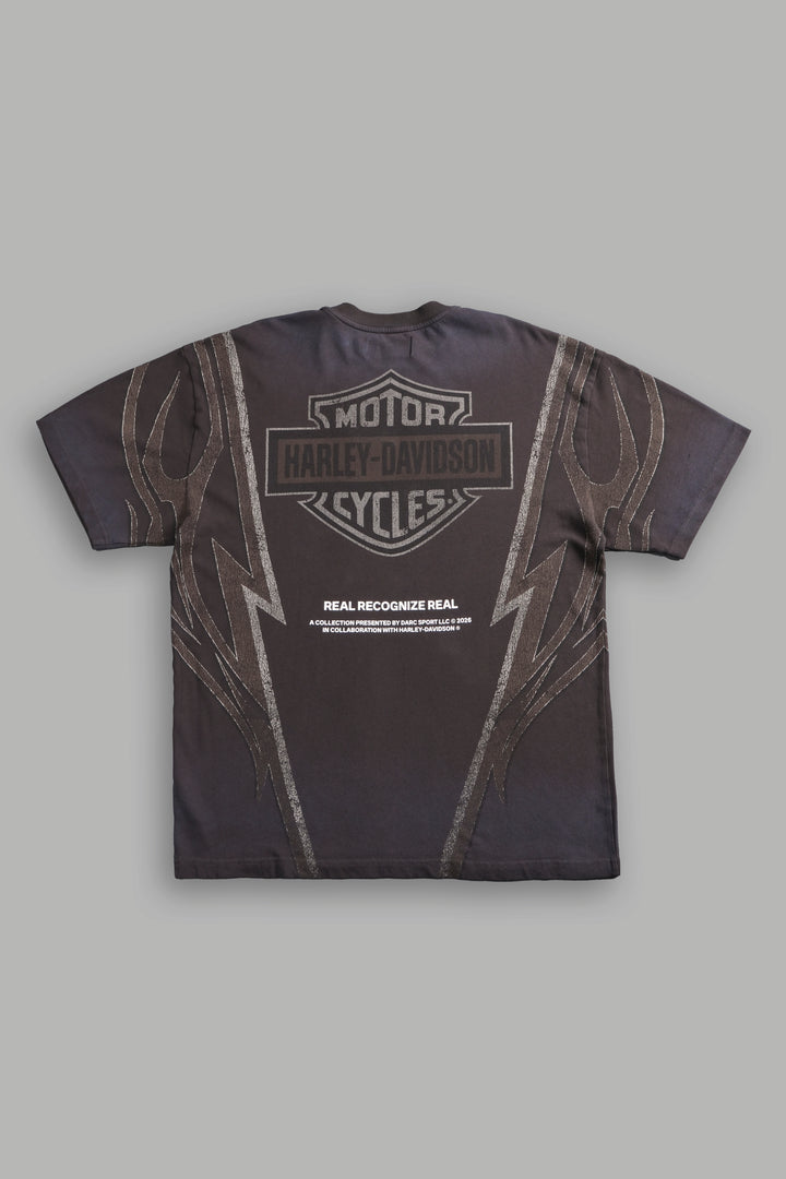 Real Recognize Real Unisex Premium Oversized Tee in Darc Brown Drift Wash