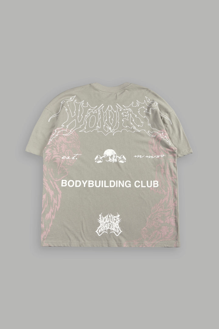 Wolves Bodybuilding Club Premium Tee In Cactus Gray